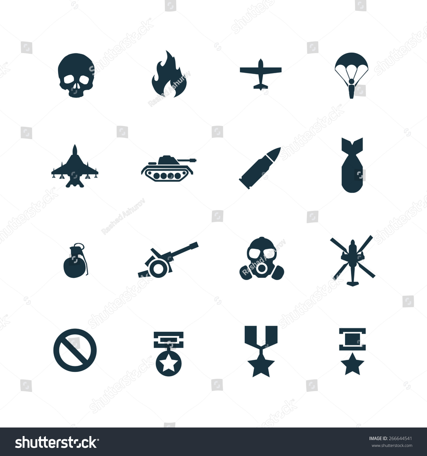 War Icons Vector Set Stock Vector 266644541 - Shutterstock