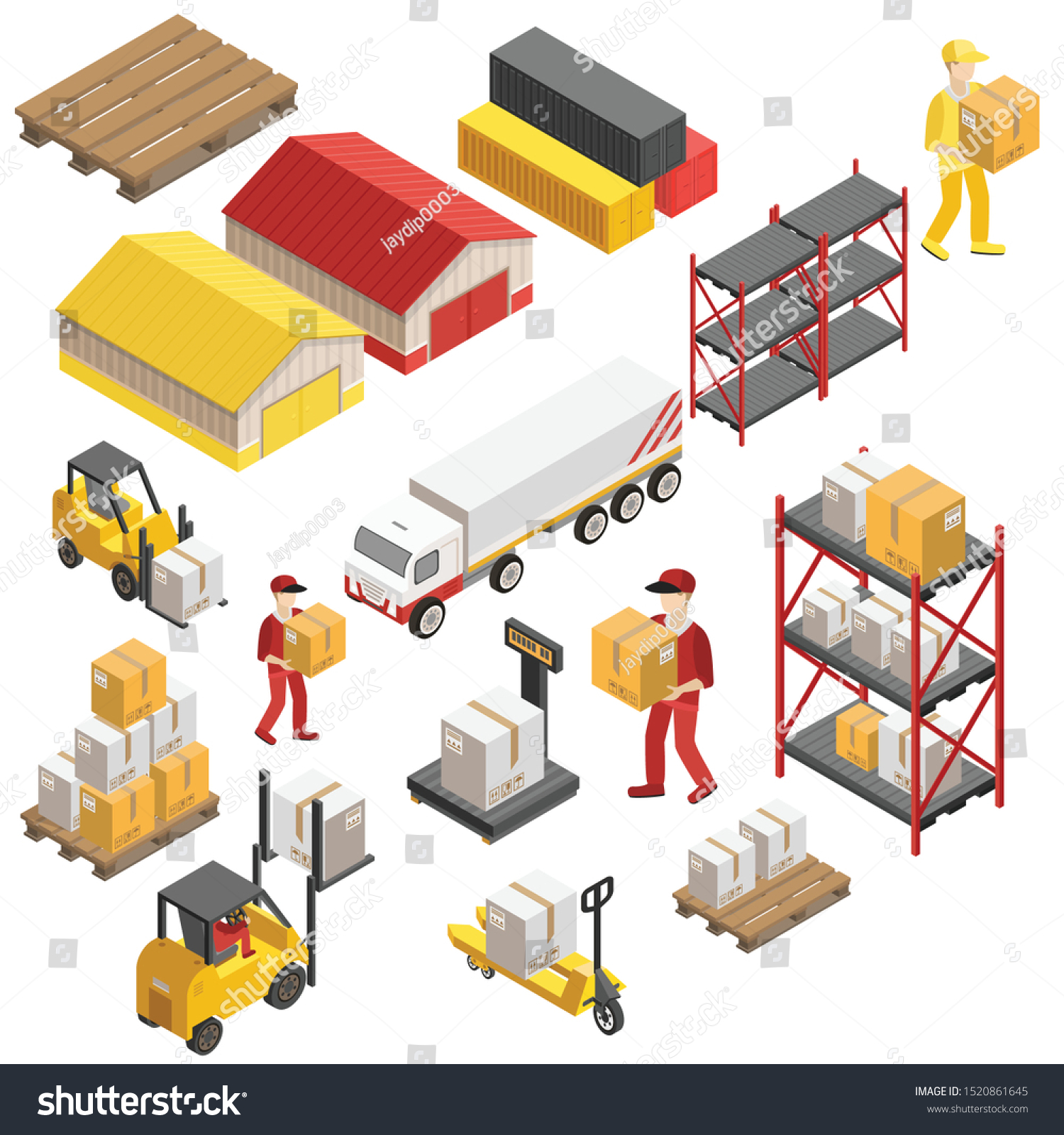 Warehouse Logistics Isometric Concept Eps 10 Stock Vector (royalty Free 