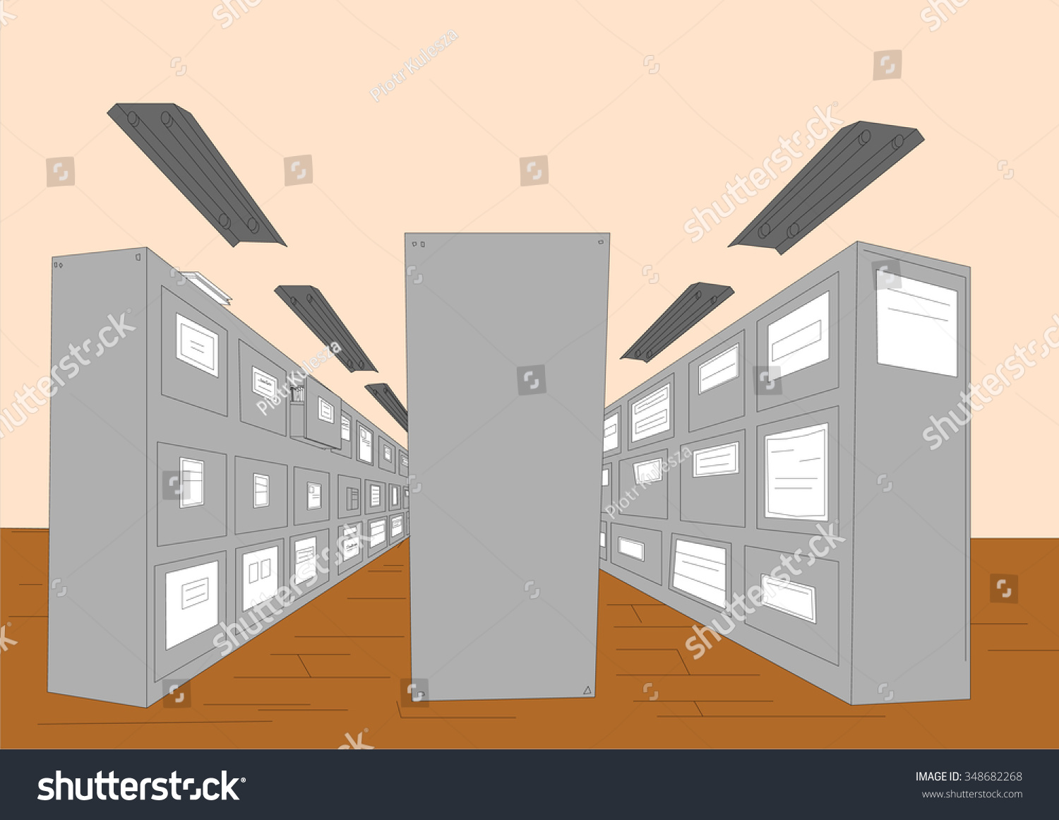 Warehouse Office Documents Vector Illustration Stock Vector (Royalty ...