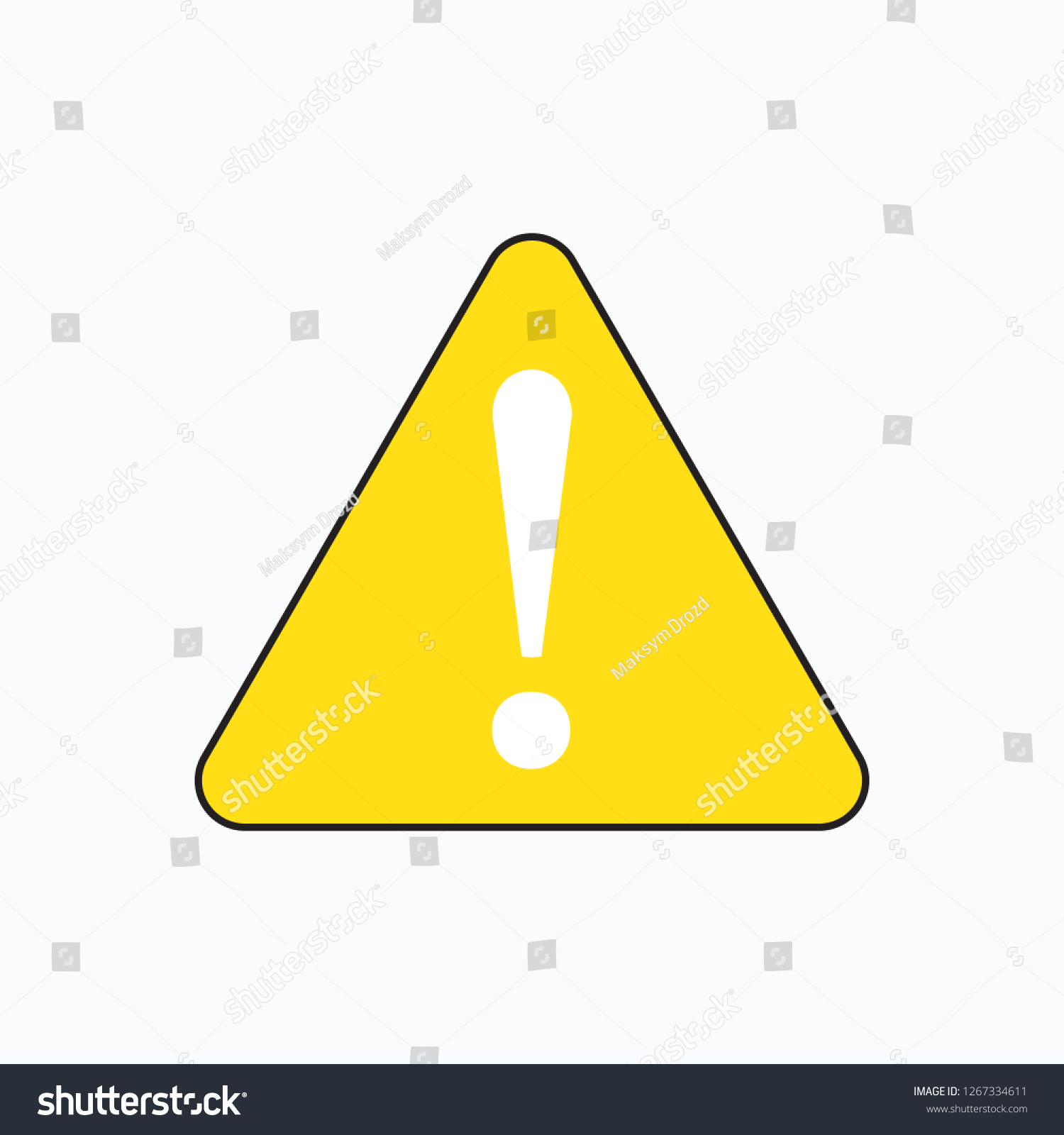 Warning Attention Sign Warning Triangle Icon Stock Vector (Royalty Free ...