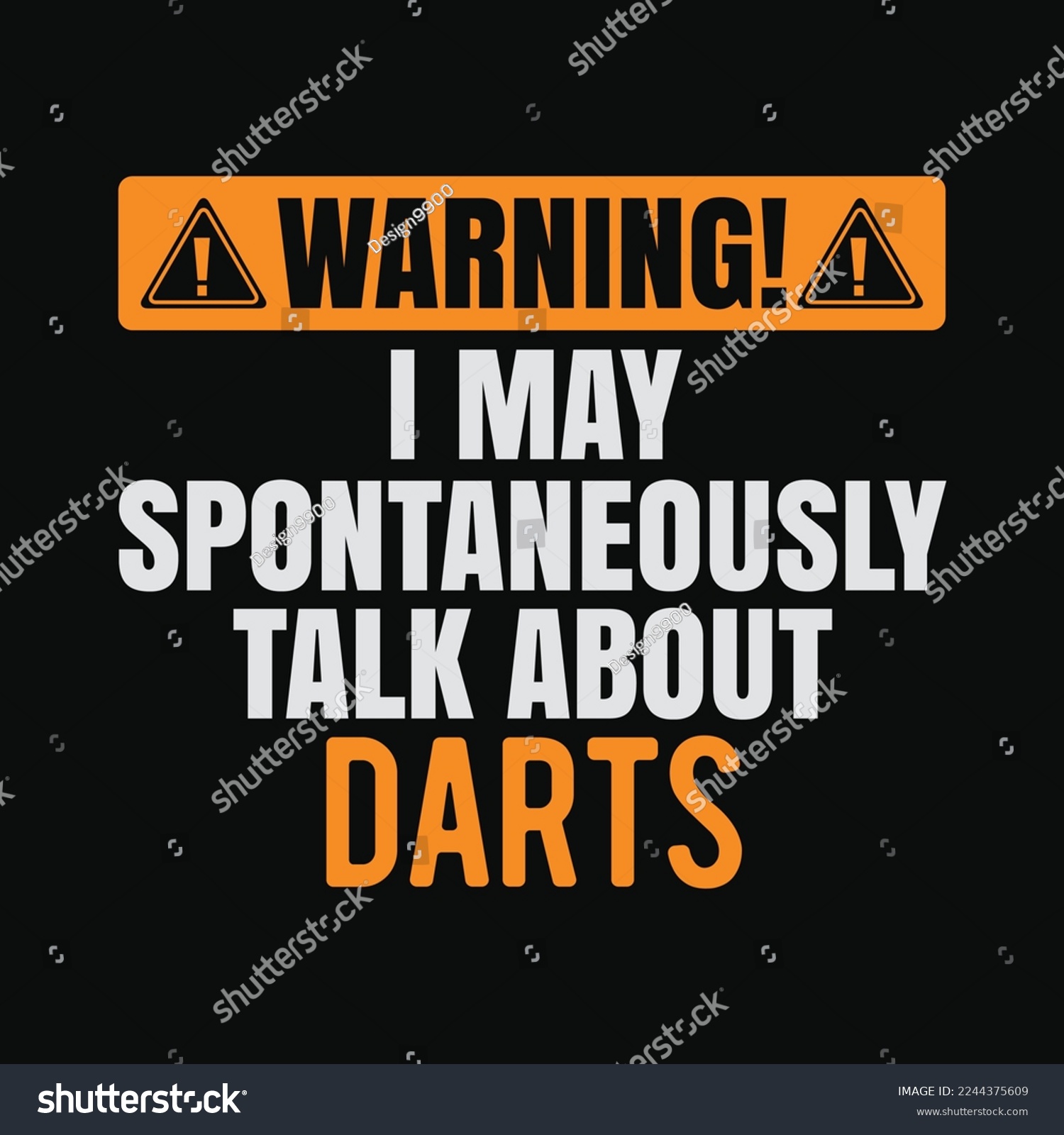SVG of Warning I May Spontaneously Talk About Darts svg