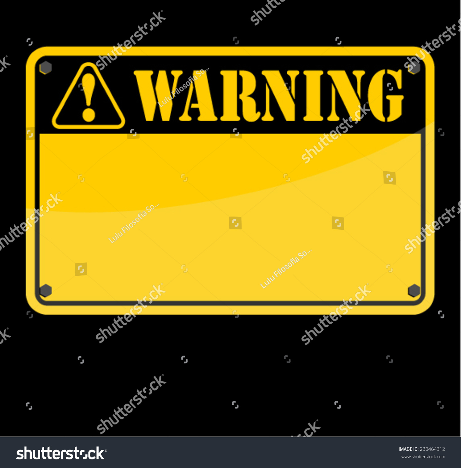 Warning Sign Stock Vector Royalty Free 230464312 Shutterstock 