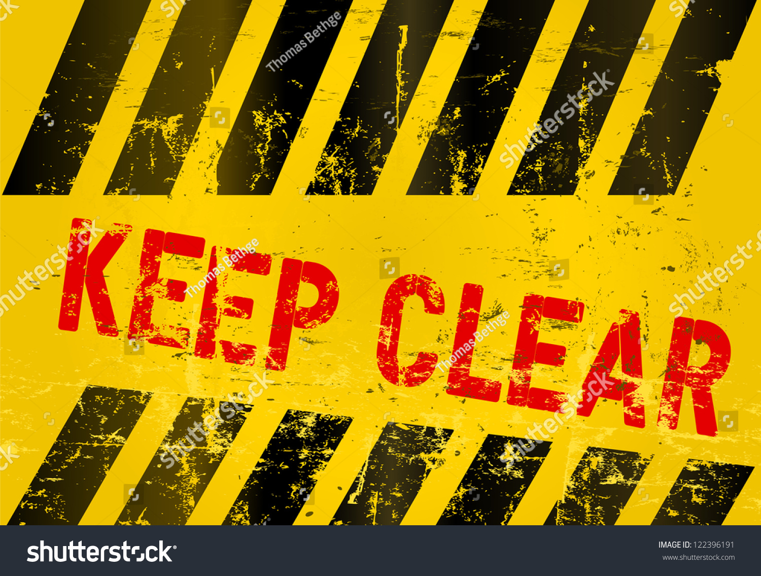 Warning Sign Keep Clear Vector Illustration Stock Vector (Royalty Free ...