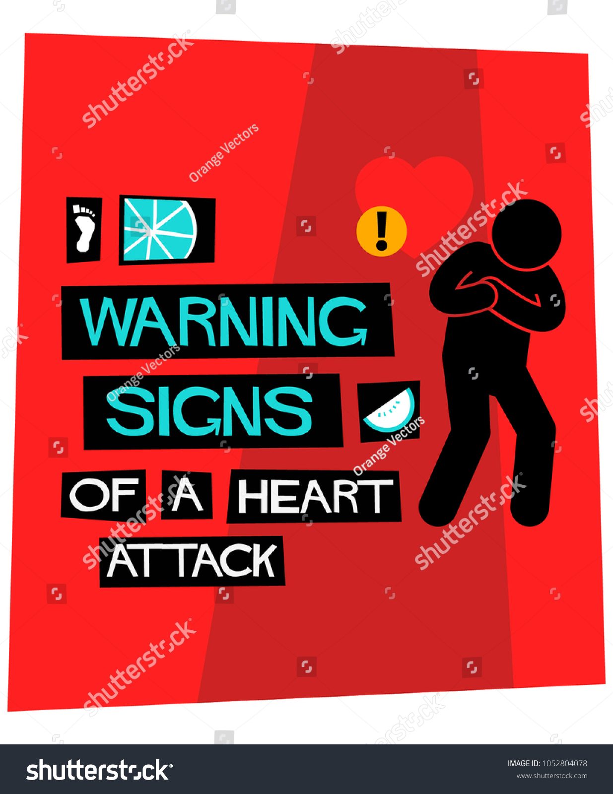 Warning Signs Heart Attack Poster Flat Stock Vector Royalty Free Warning Signs Heart Attack Poster Flat Stock Vector Royalty Free