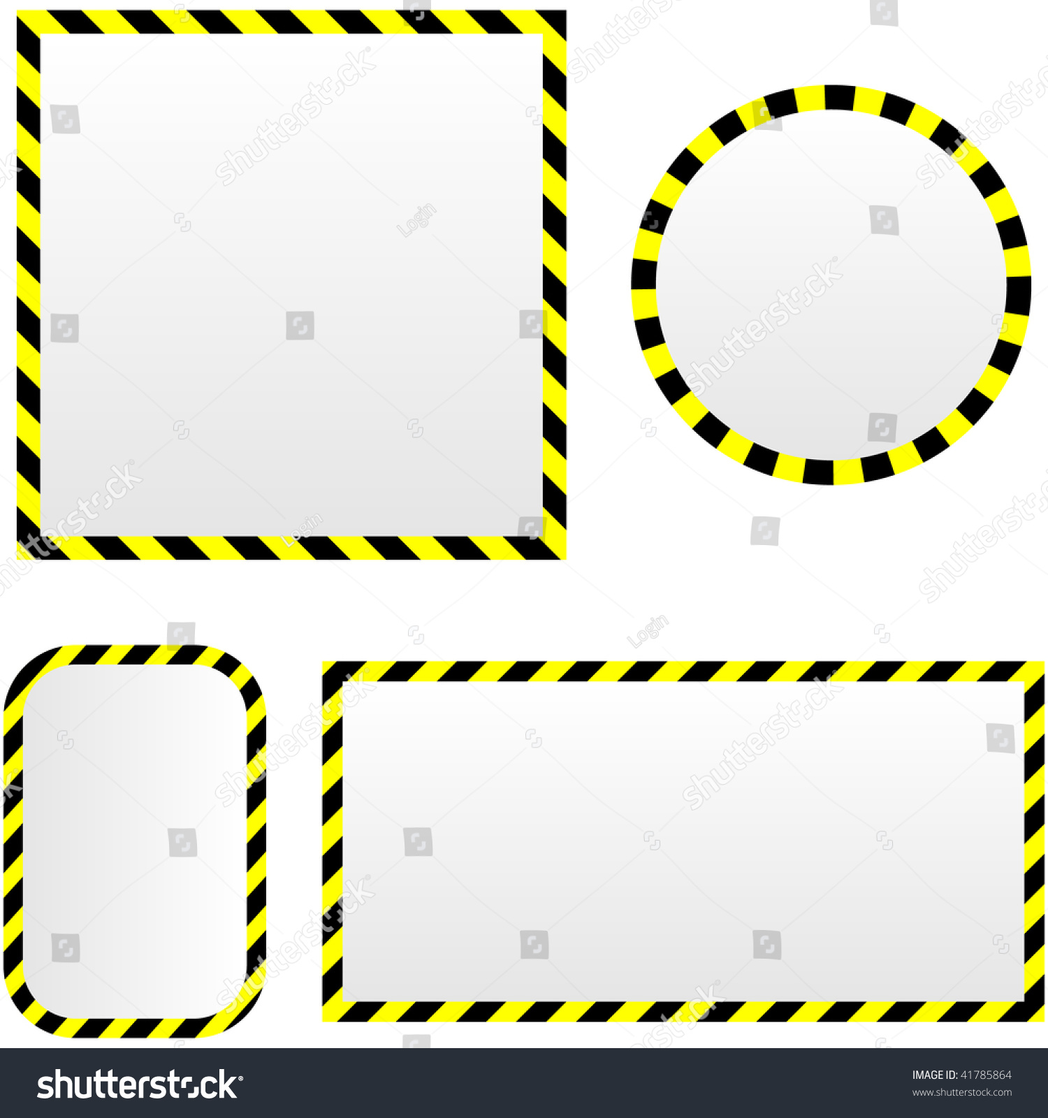 Warning Vector Label. Vector Template. - 41785864 : Shutterstock