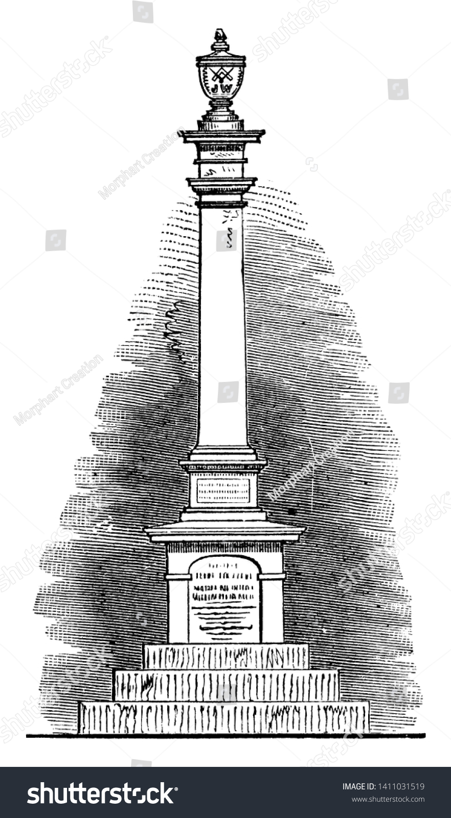 Warrens Monument Created Memory Mason Fallen Stock Vector Royalty Free 1411031519 shutterstock