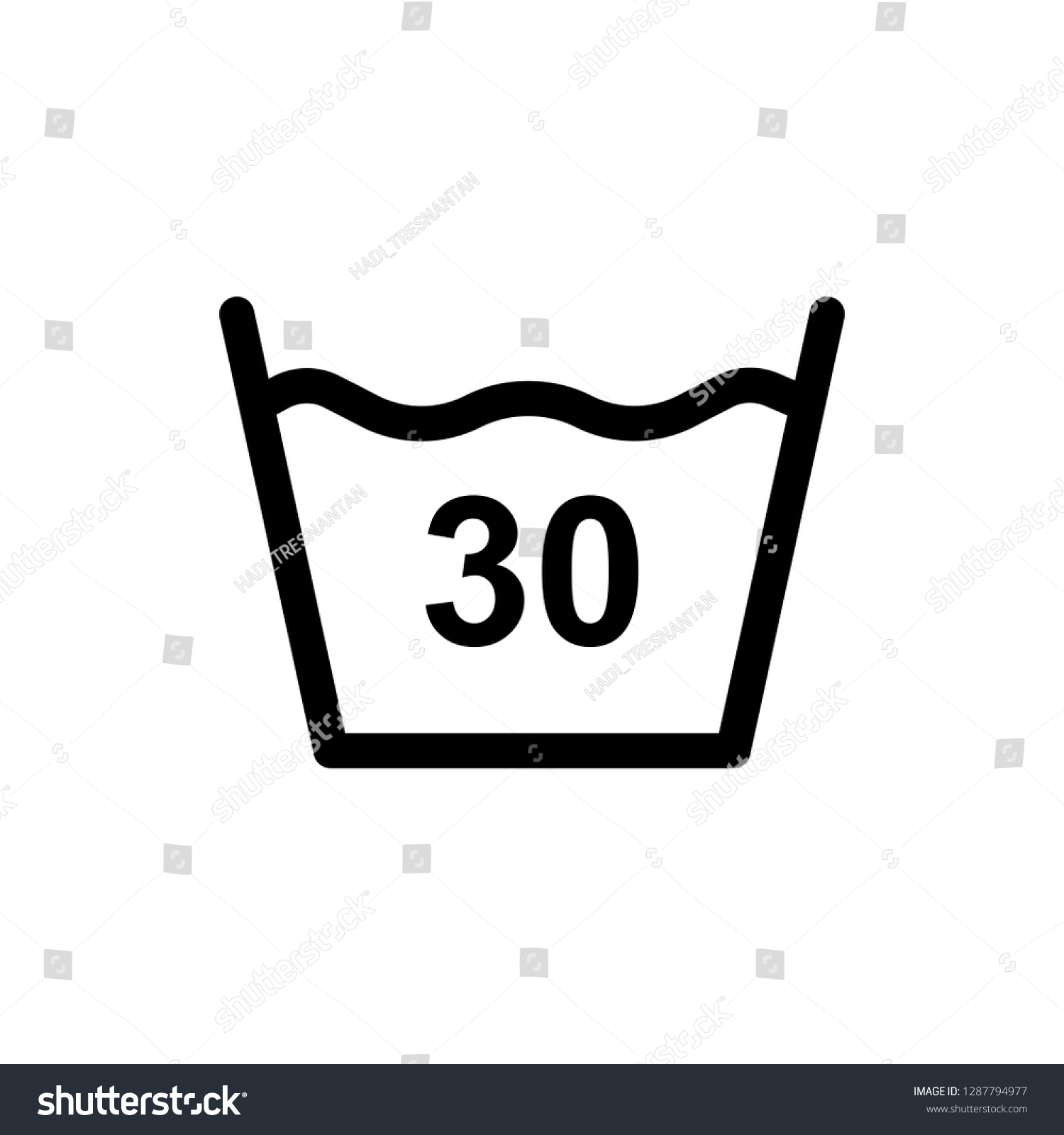 Wash Temperature Symbol Water Heat Sign Stock Vector (Royalty Free ...