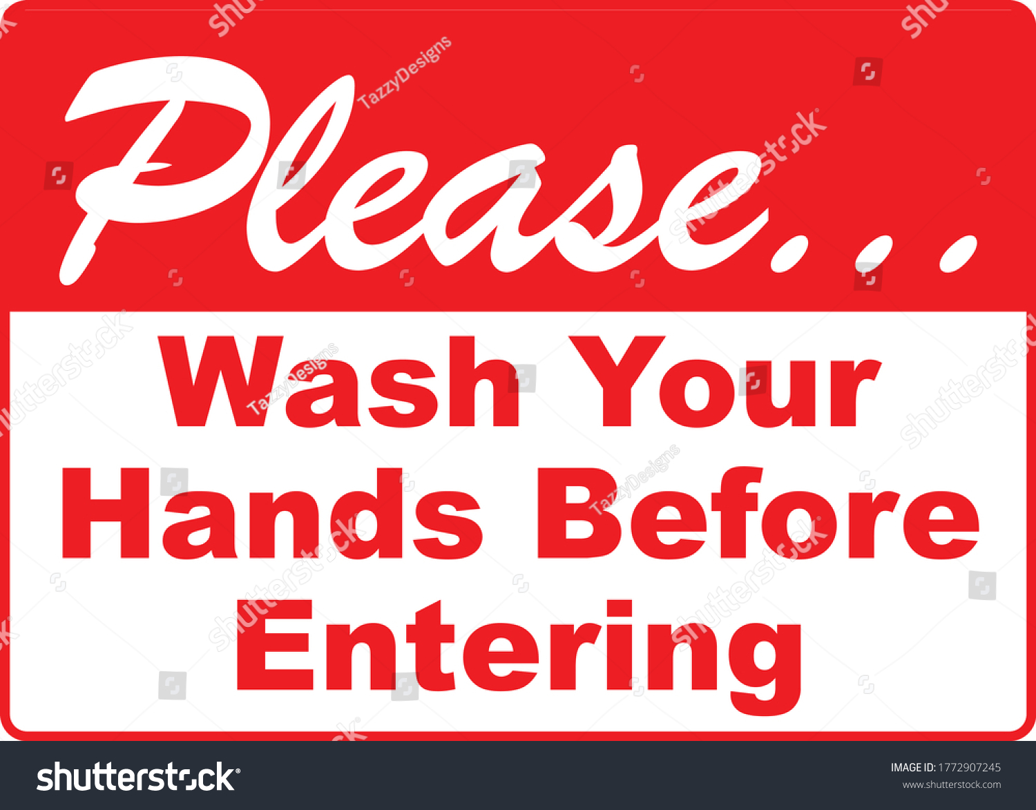 Wash Your Hands Before Entering Stock Vector Royalty Free 1772907245 Shutterstock