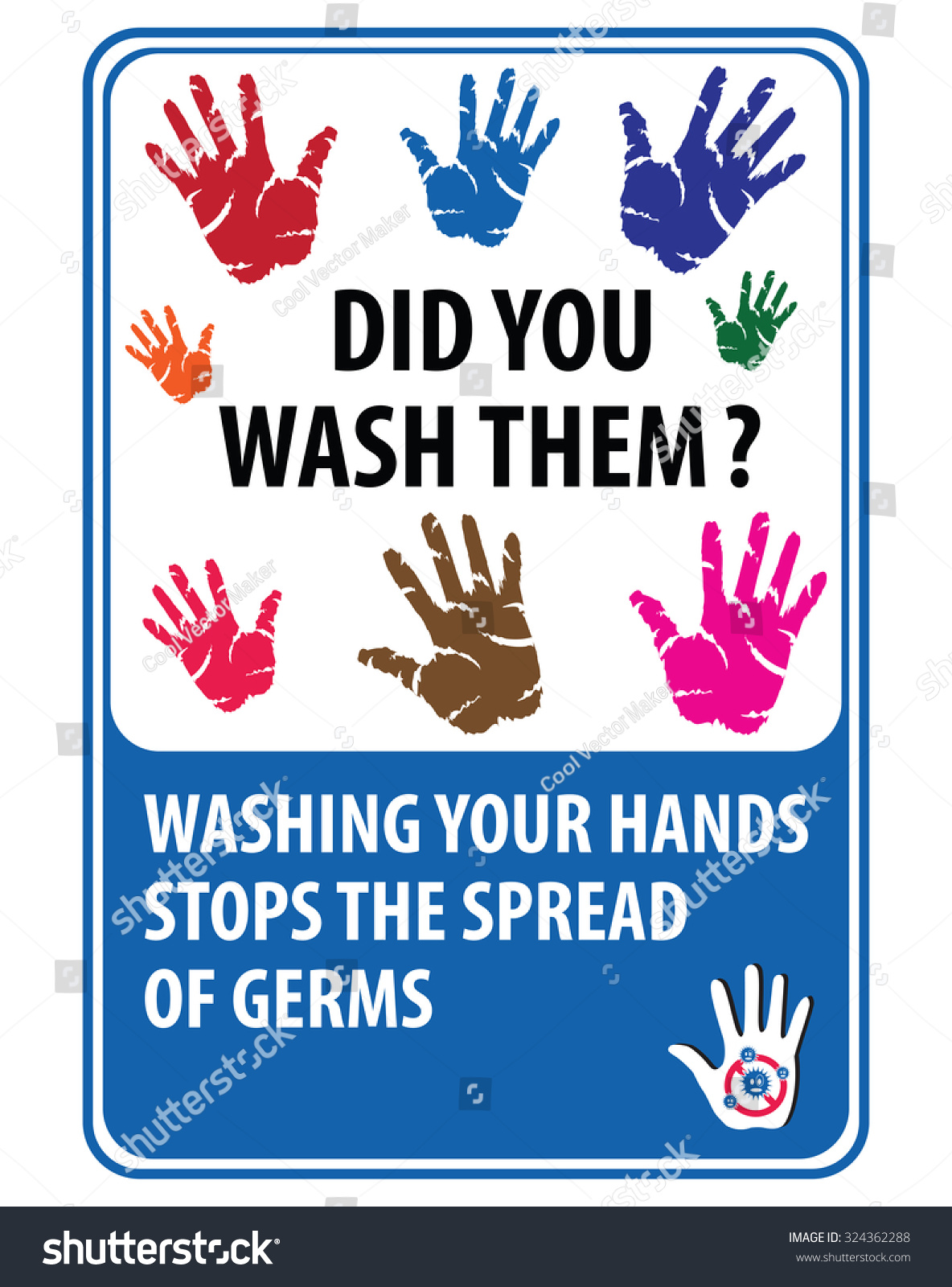 Wash Your Hands Signs For Kids (Washing Your Hands Stops The Spread Of ...