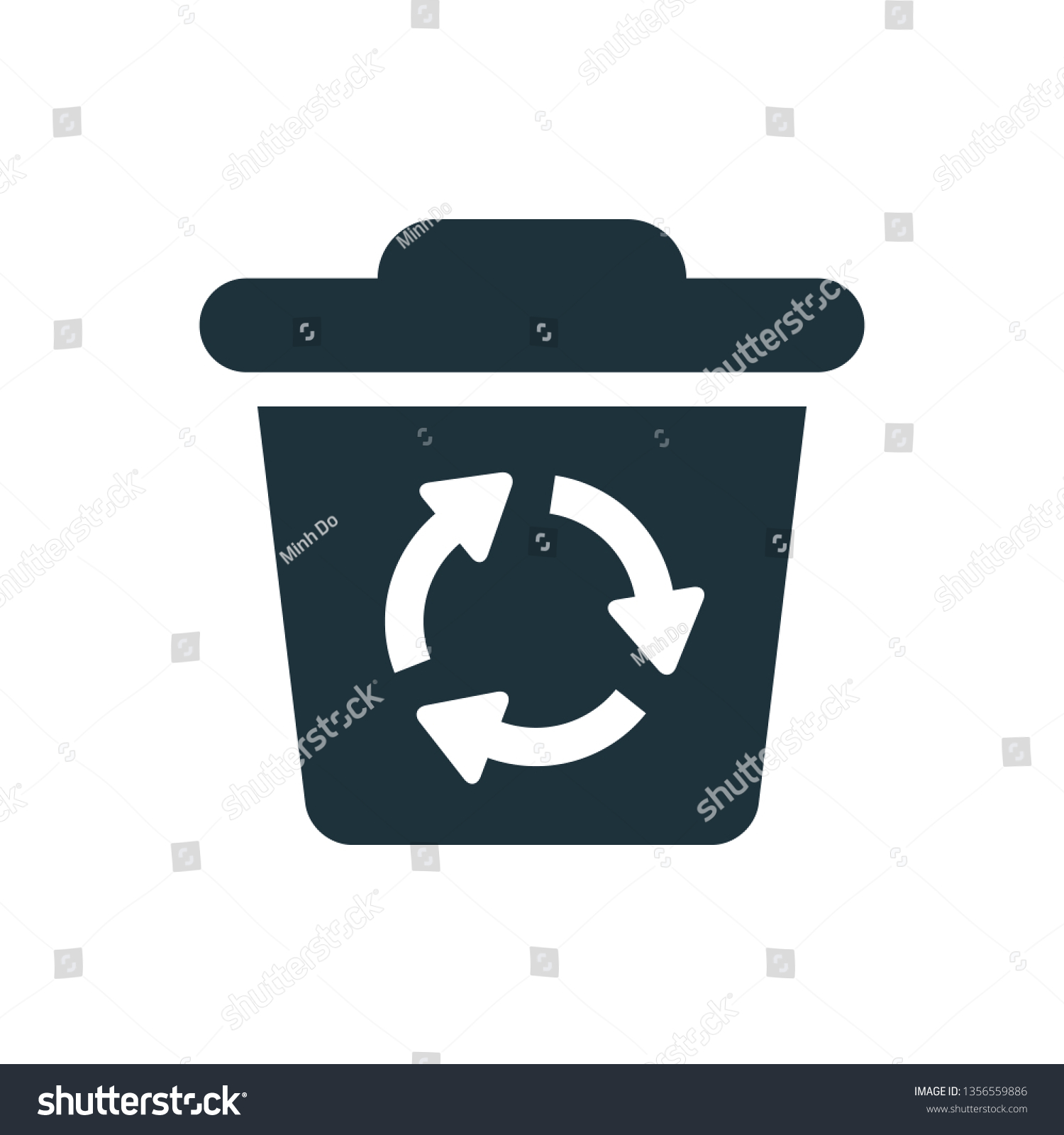 Washing Cleaning Recycle Bin Icon Stock Vector (Royalty Free ...