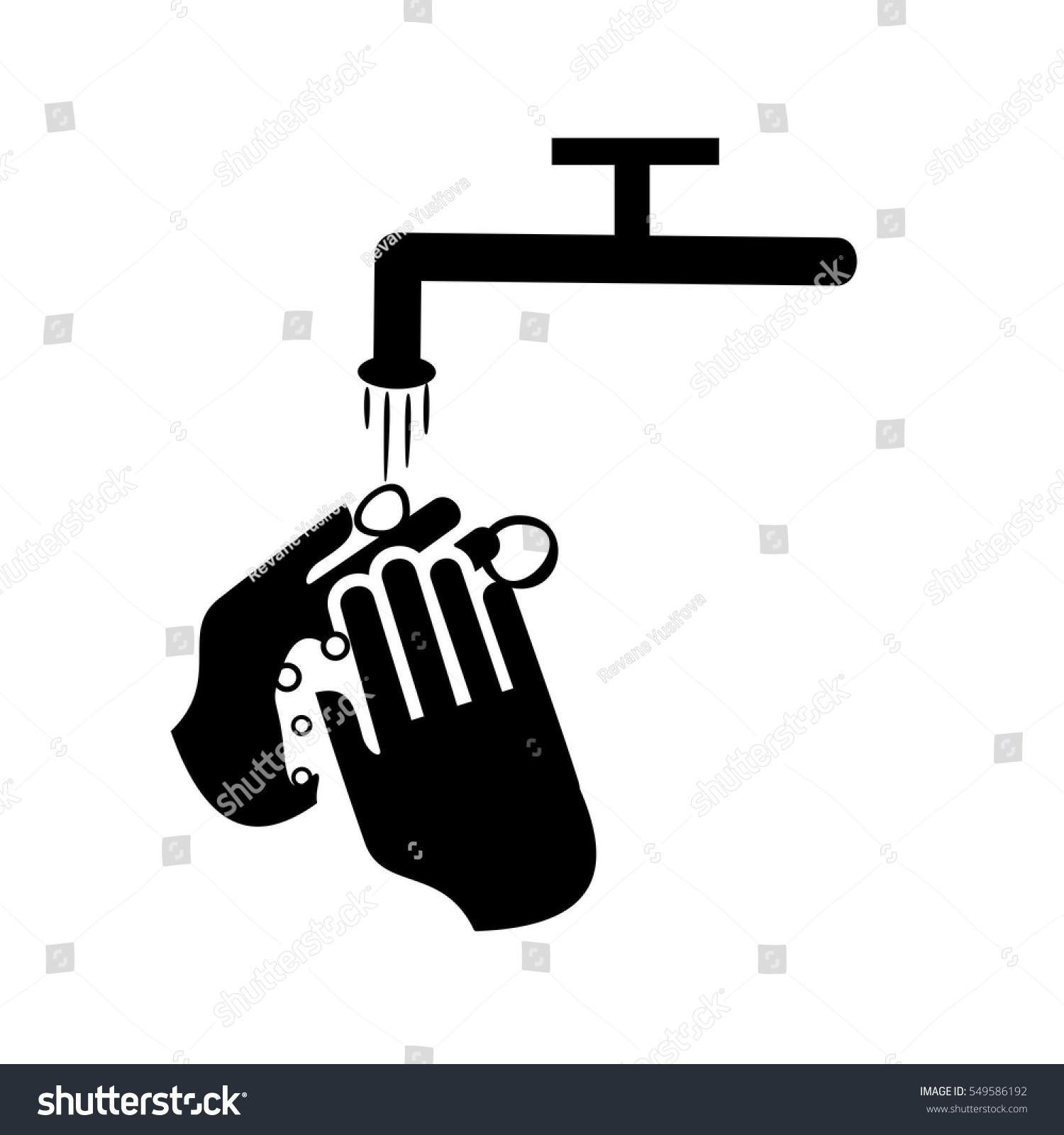 Washing Hands Icon Stock Vector 549586192 - Shutterstock