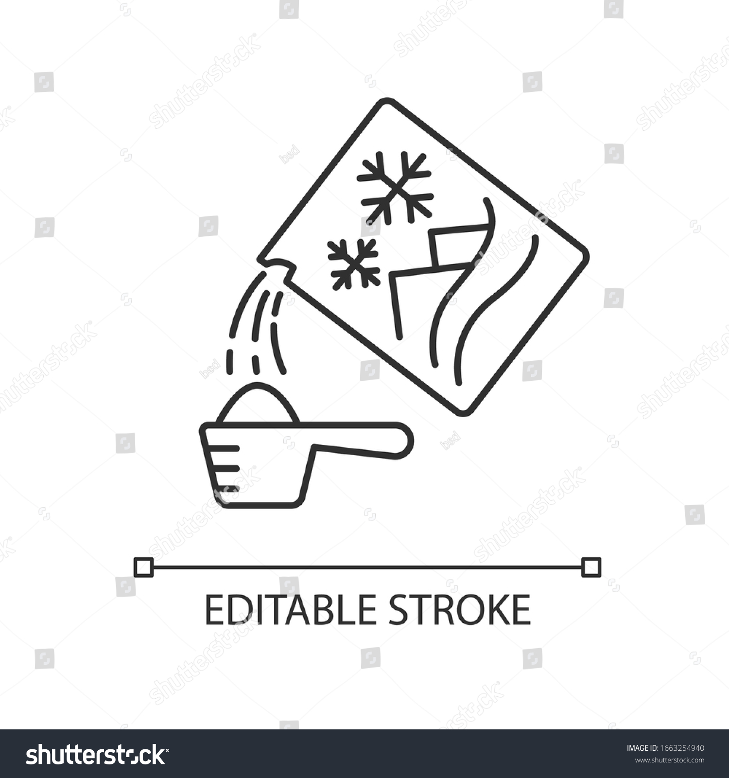 Washing Powder Pixel Perfect Linear Icon Stock Vector (Royalty Free ...