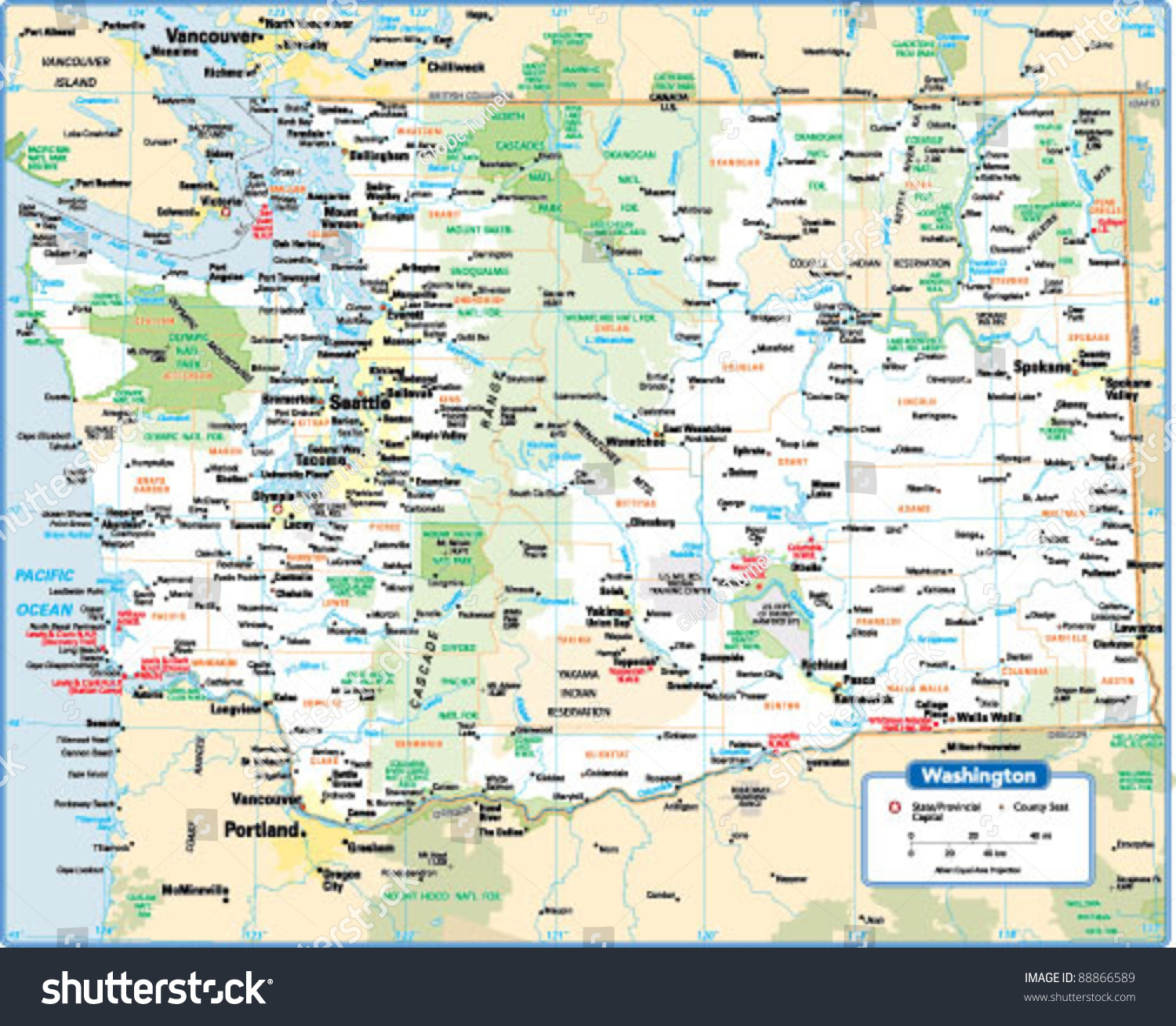 SVG of Washington State Map svg