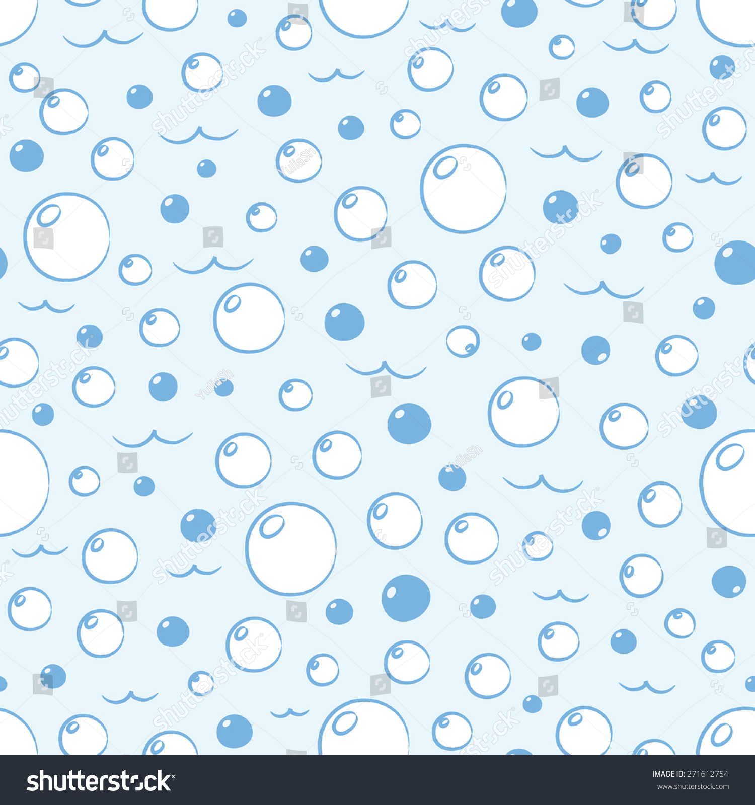 Water Bubbles Seamless Pattern On Light Stock Vector (Royalty Free ...