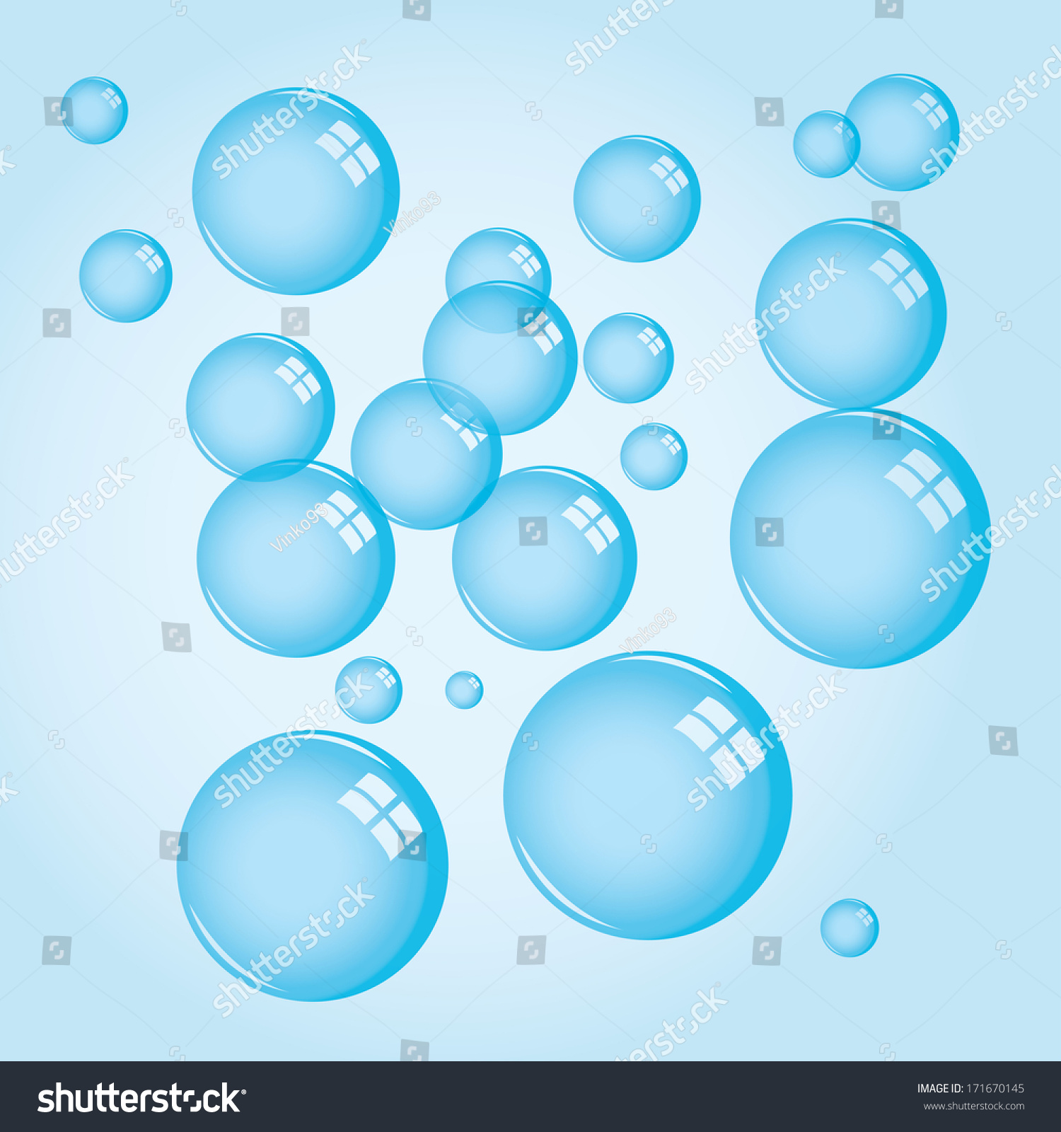 Water Bubbles Vector Background Stock Vector 171670145 - Shutterstock