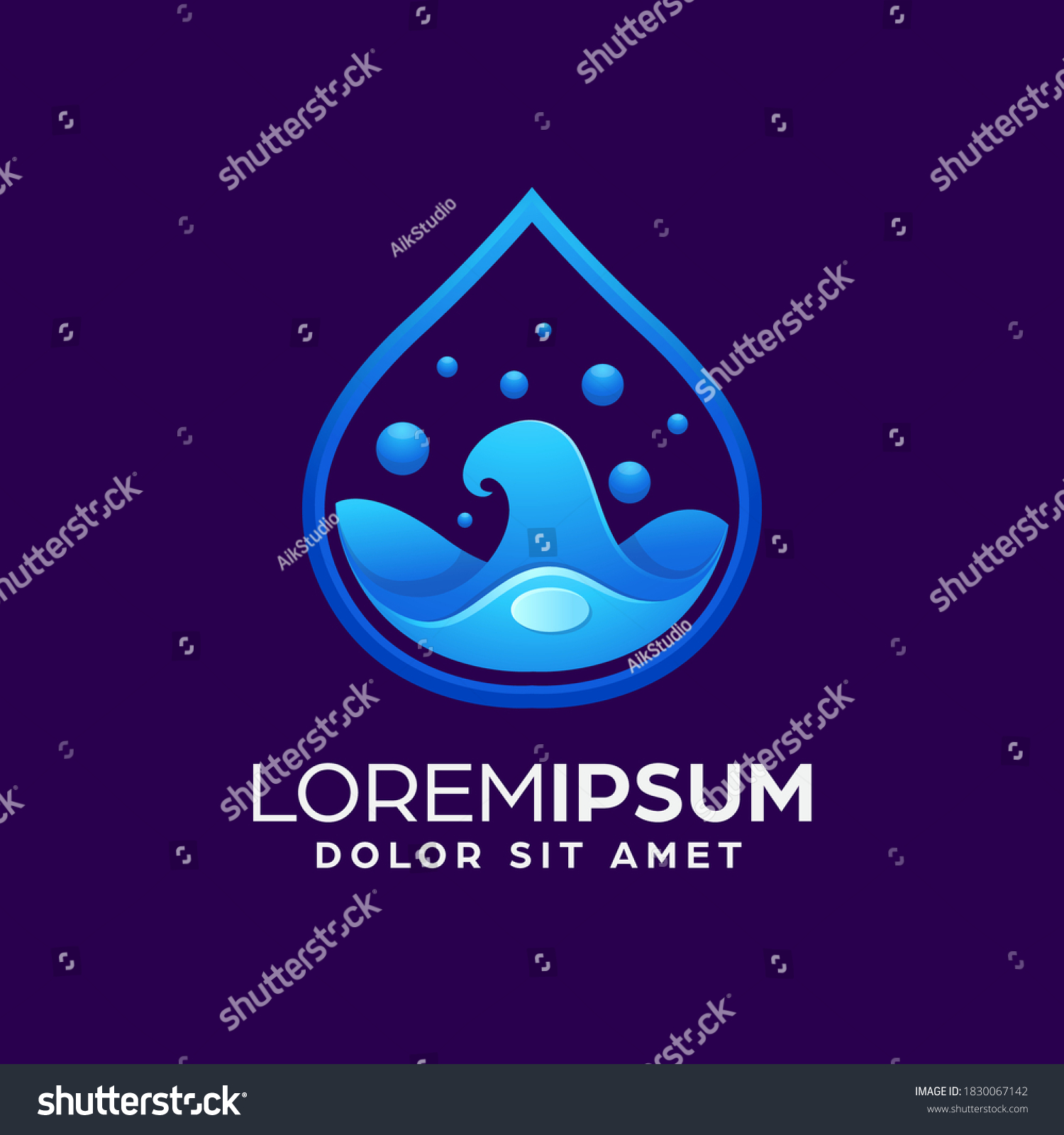 Water Drop Abstract Logo Design Template Stock Vector Royalty Free