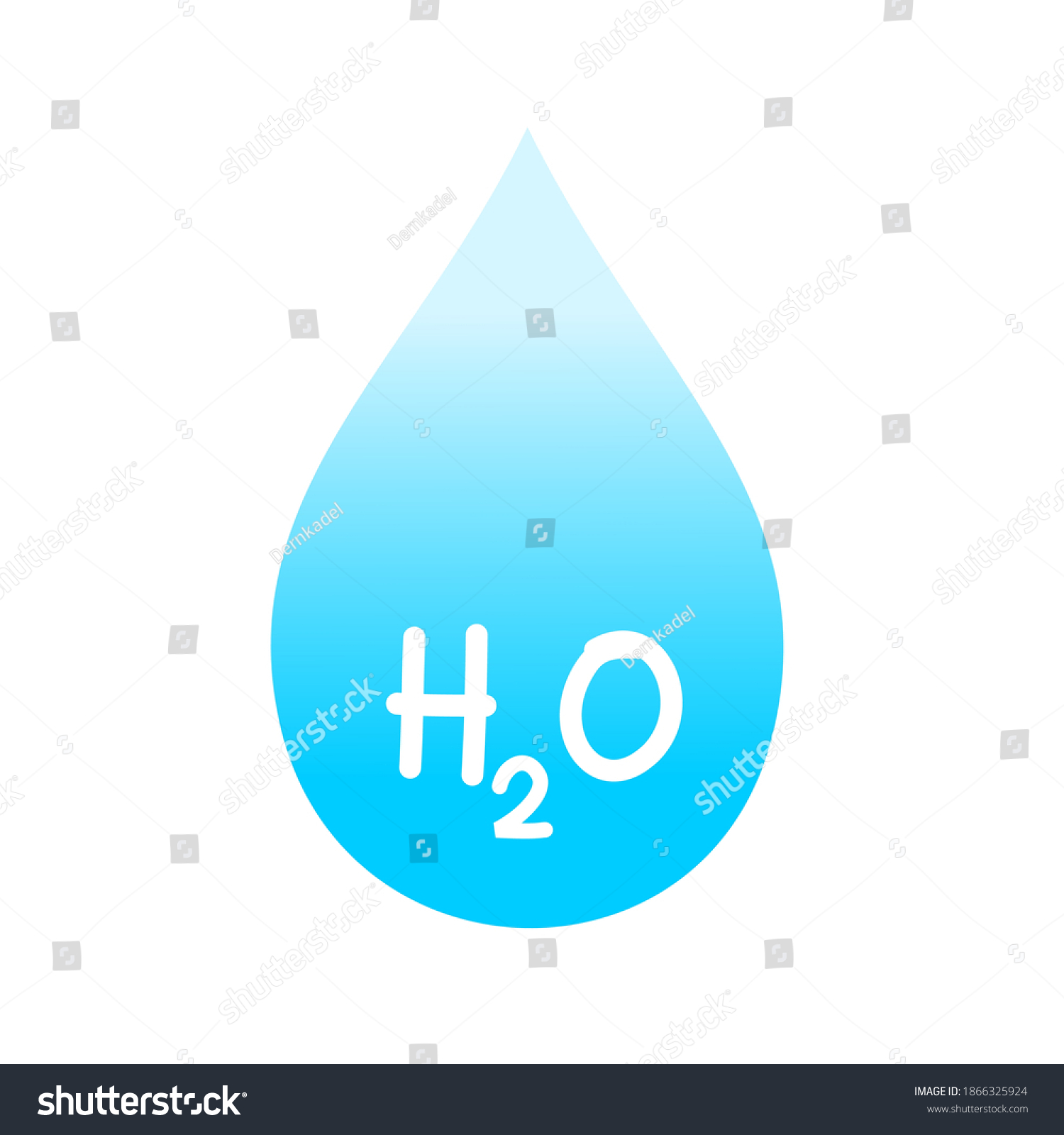 Water Drop Icon H2o Icon Symbol Stock Vector (Royalty Free) 1866325924 ...