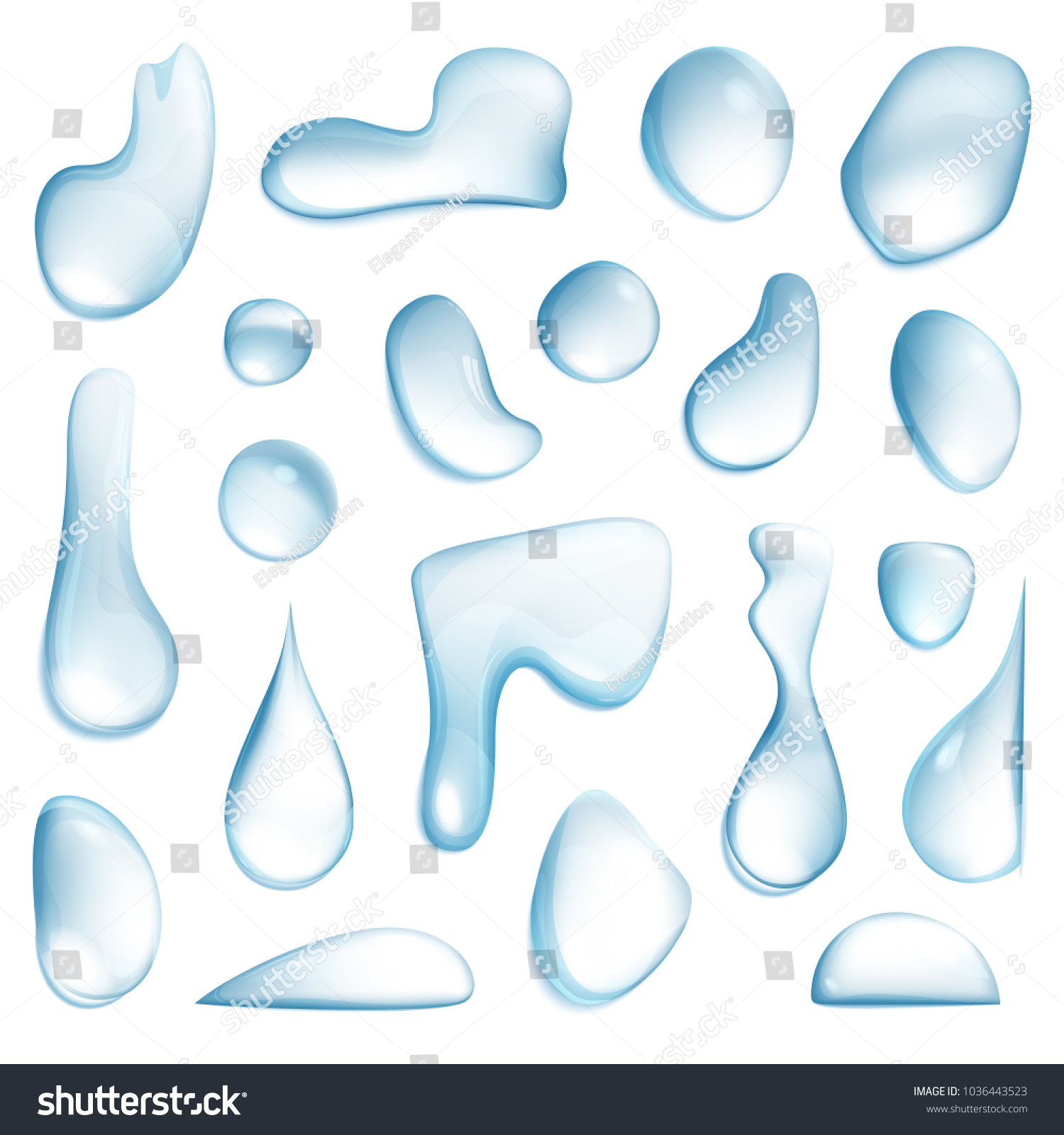 Water Drops Liquid Rain Droplet Design Stock Vector Royalty Free