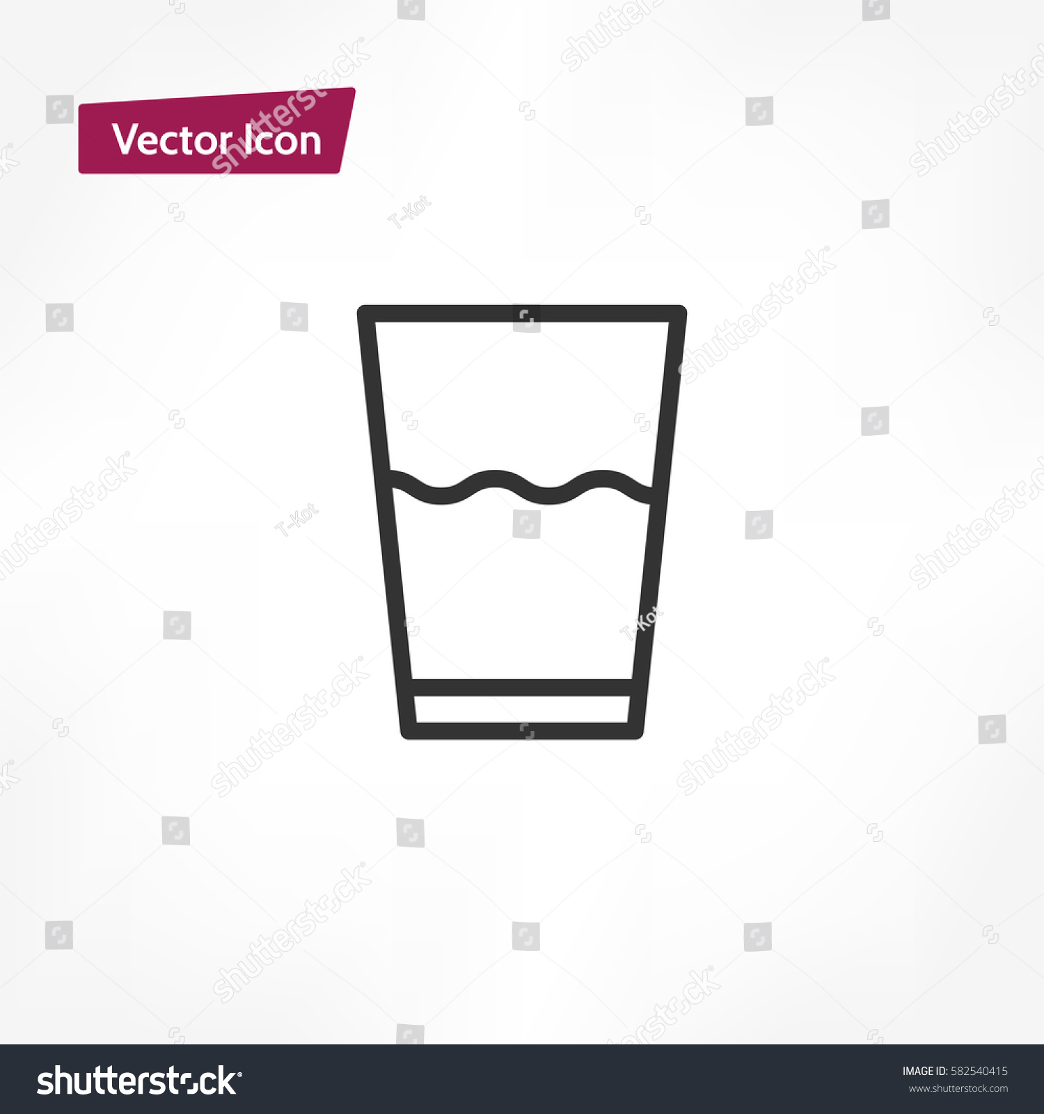 Glass water icon Images, Stock Photos & Vectors | Shutterstock