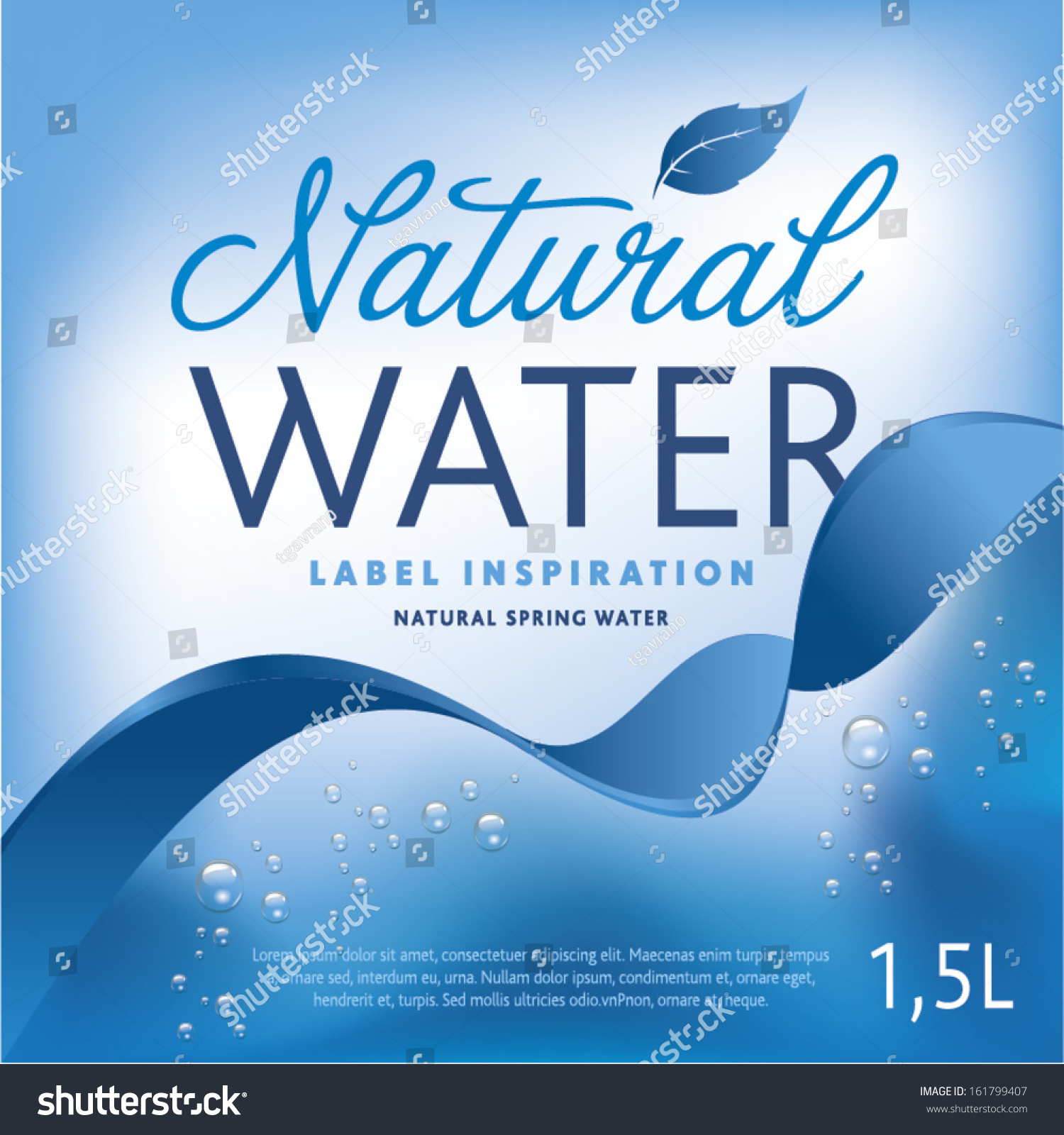 Mineral Water Label Template