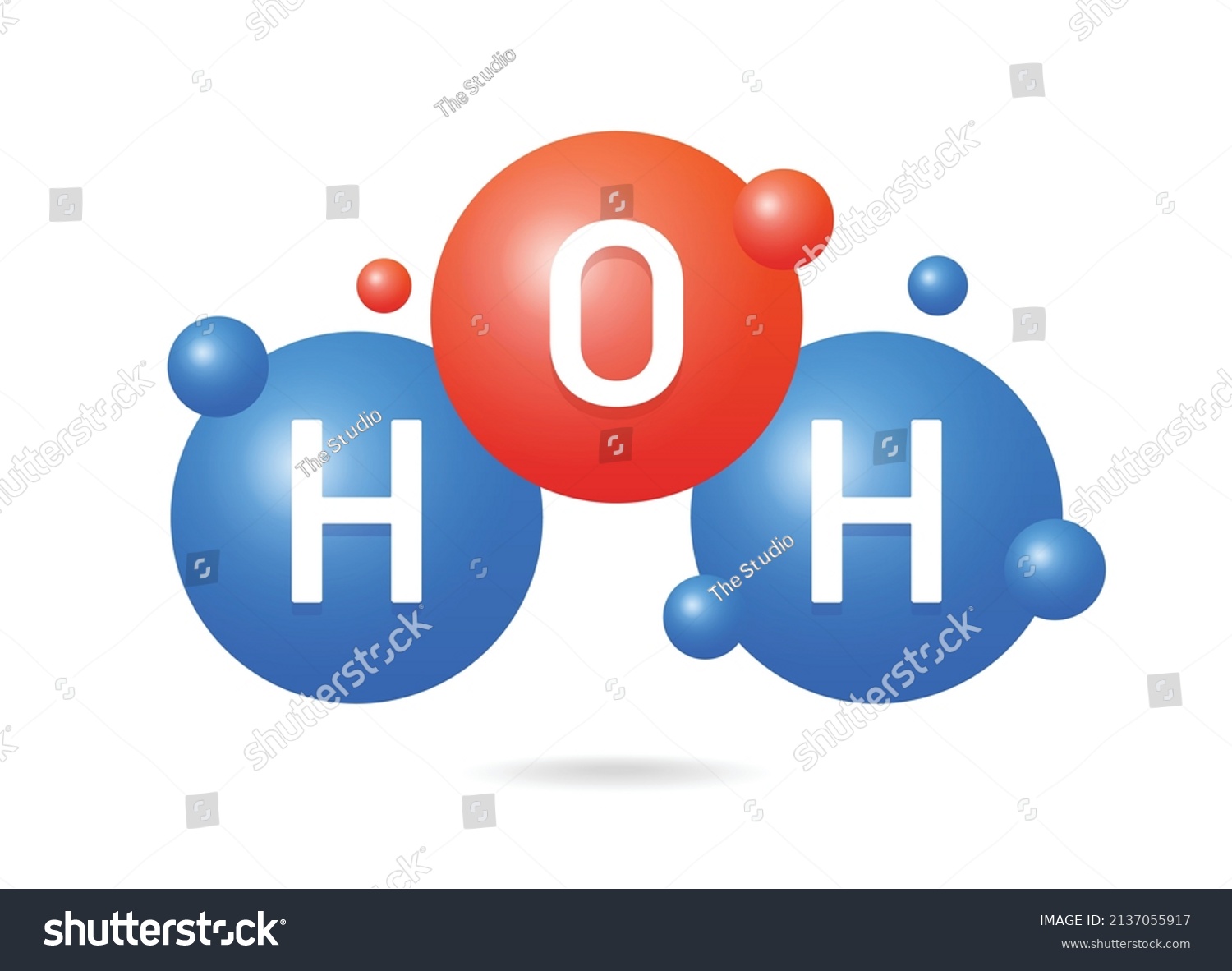 Water Molecule H2o Vector Graphic Design Stock Vector Royalty Free 2137055917 