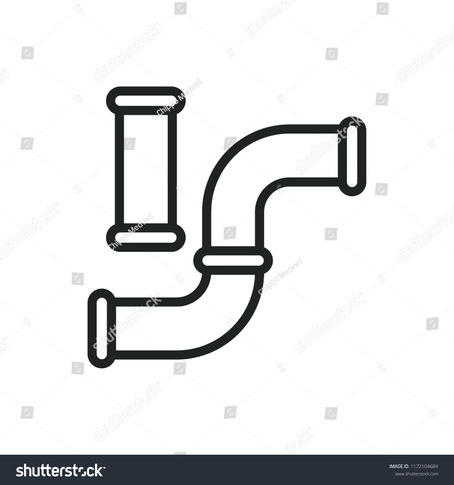 Water Pipes Vector Icon Stock Vector (Royalty Free) 1172104684