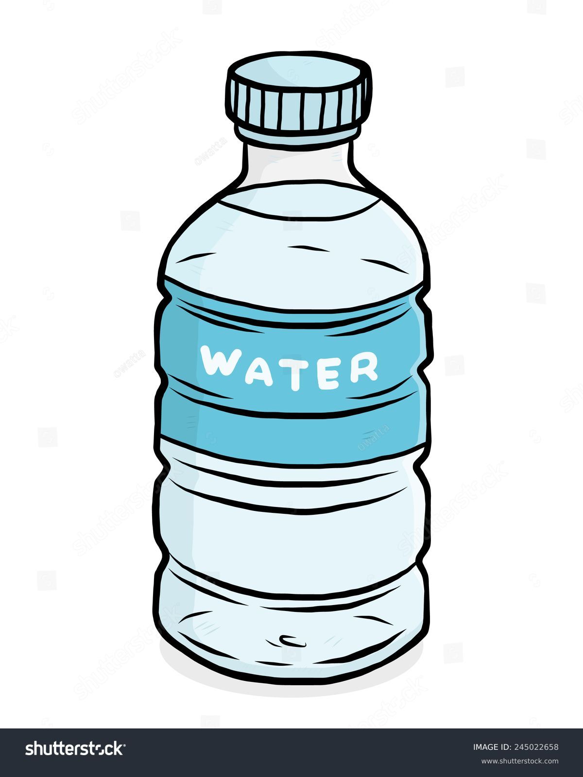 Water Plastic Bottle Cartoon Vector Illustration Stock Vector 245022658 ...