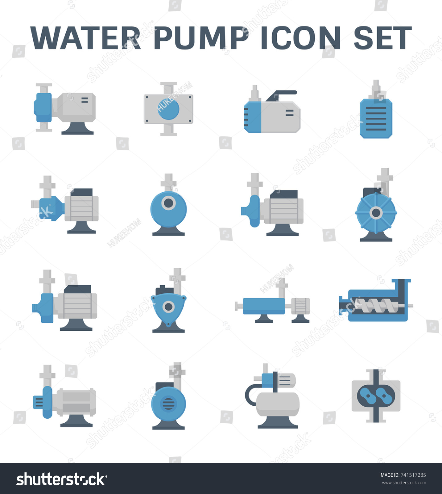 Water Pump Icon Such Lobe Submersible Stock Vector (Royalty Free ...