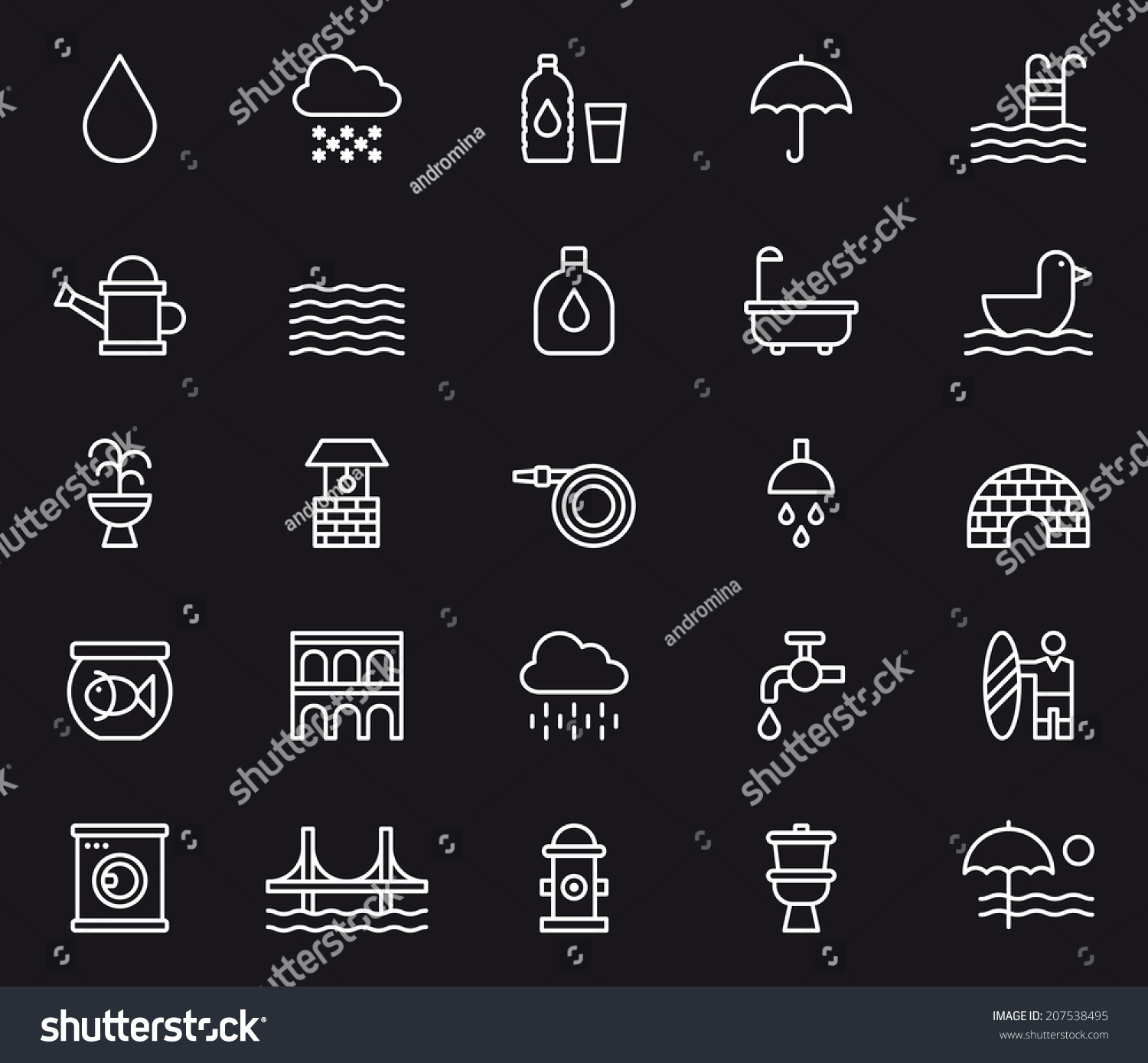 SVG of Water related icons svg