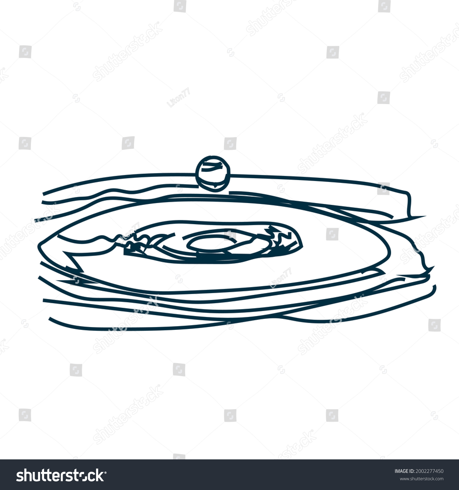 Water Ripples Line Art Stock Illustration Stock Vector (Royalty Free ...