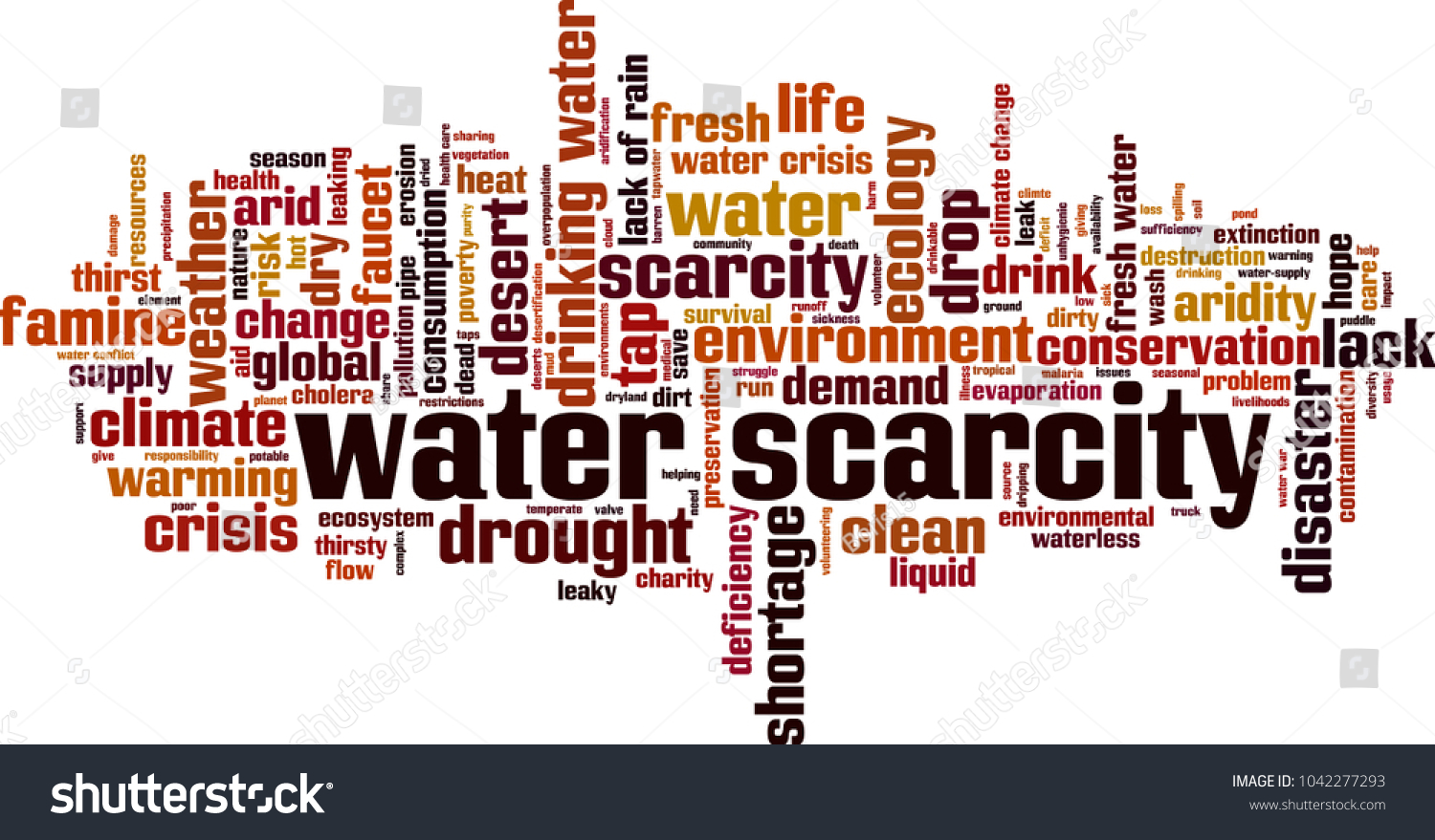 water-scarcity-word-cloud-concept-vector-stock-vektorgrafik