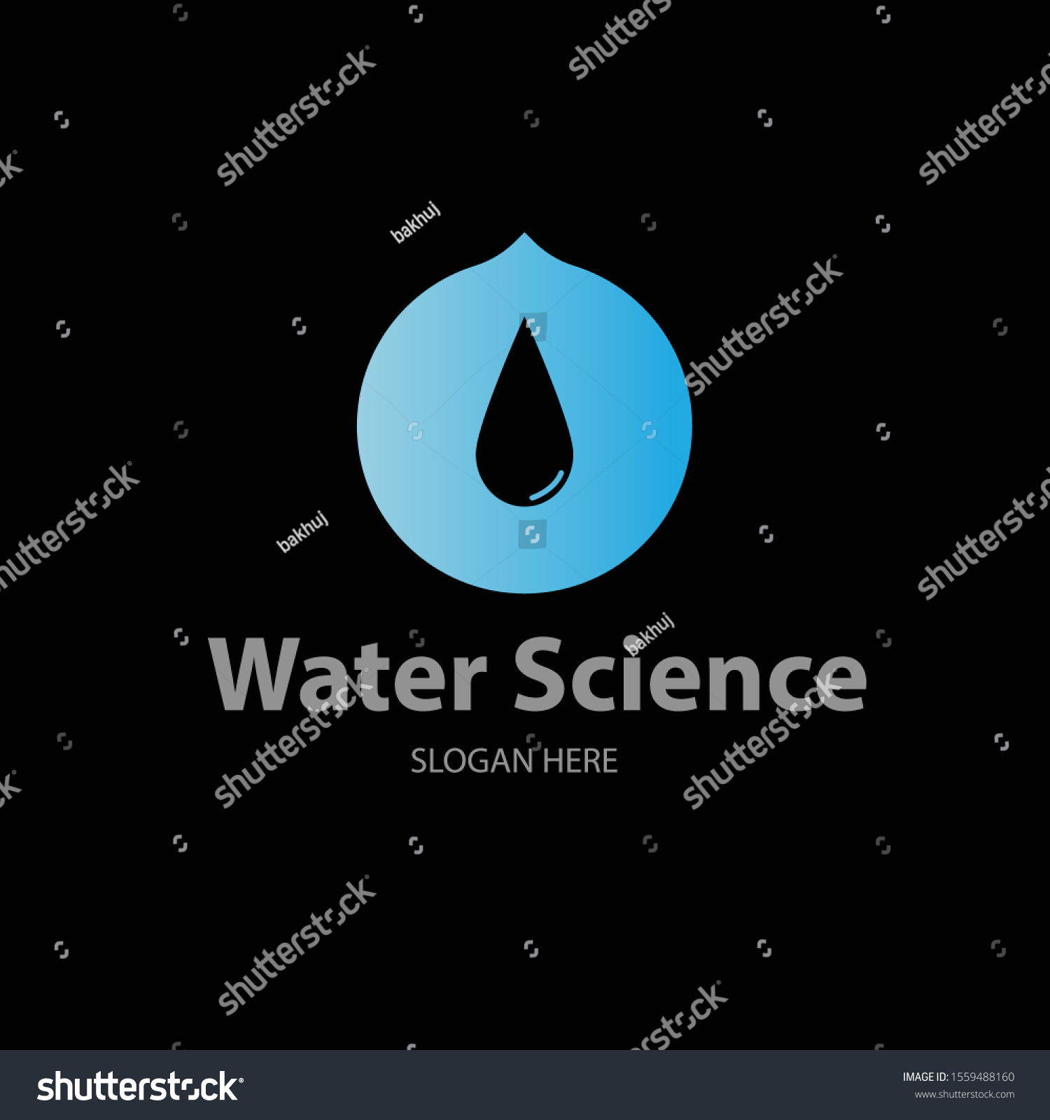 Water Science Logo Design Vector Black Stock Vector (Royalty Free ...