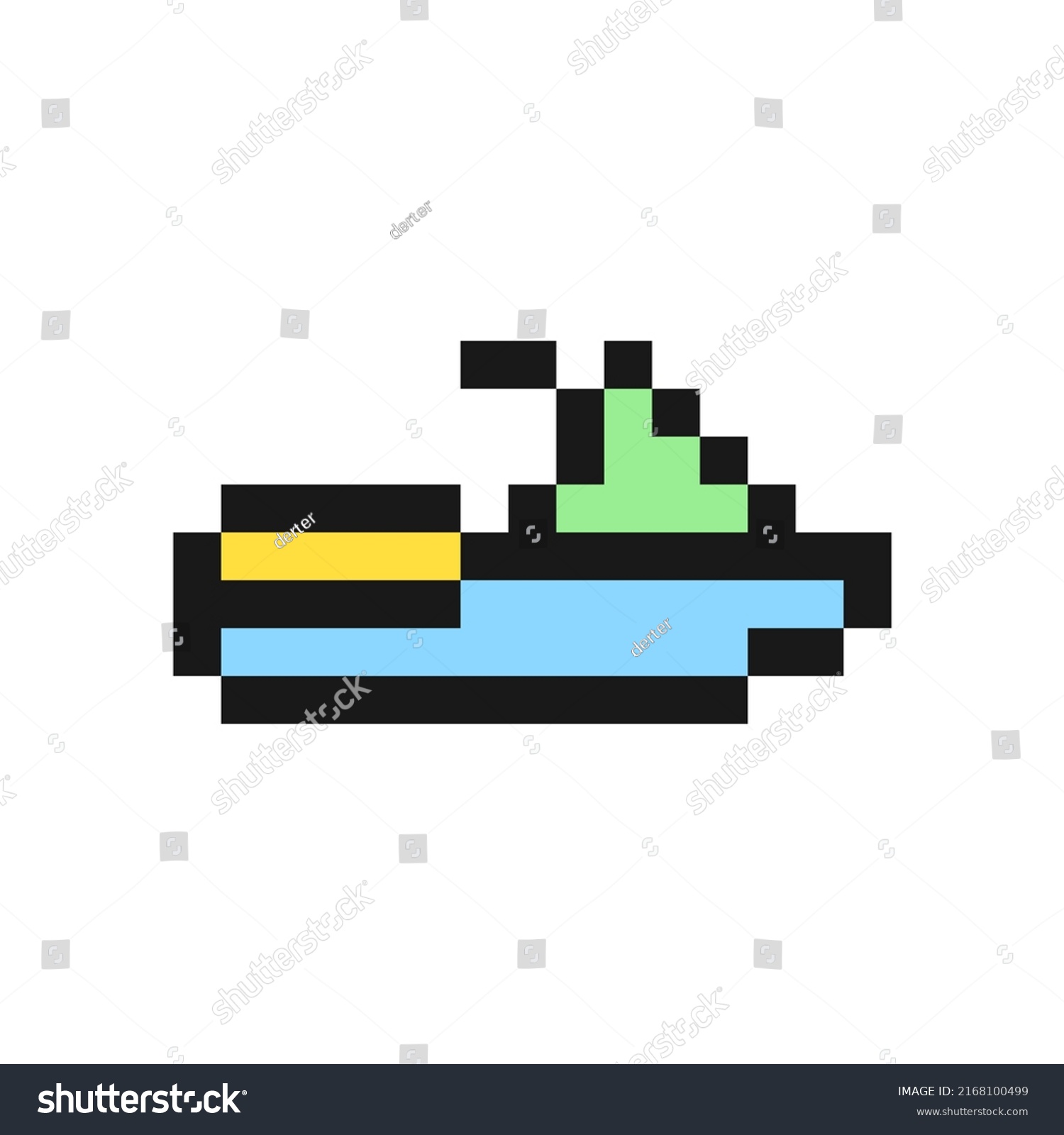 Water Sea Scooter Icon Pixel Art Stock Vector (Royalty Free) 2168100499 ...