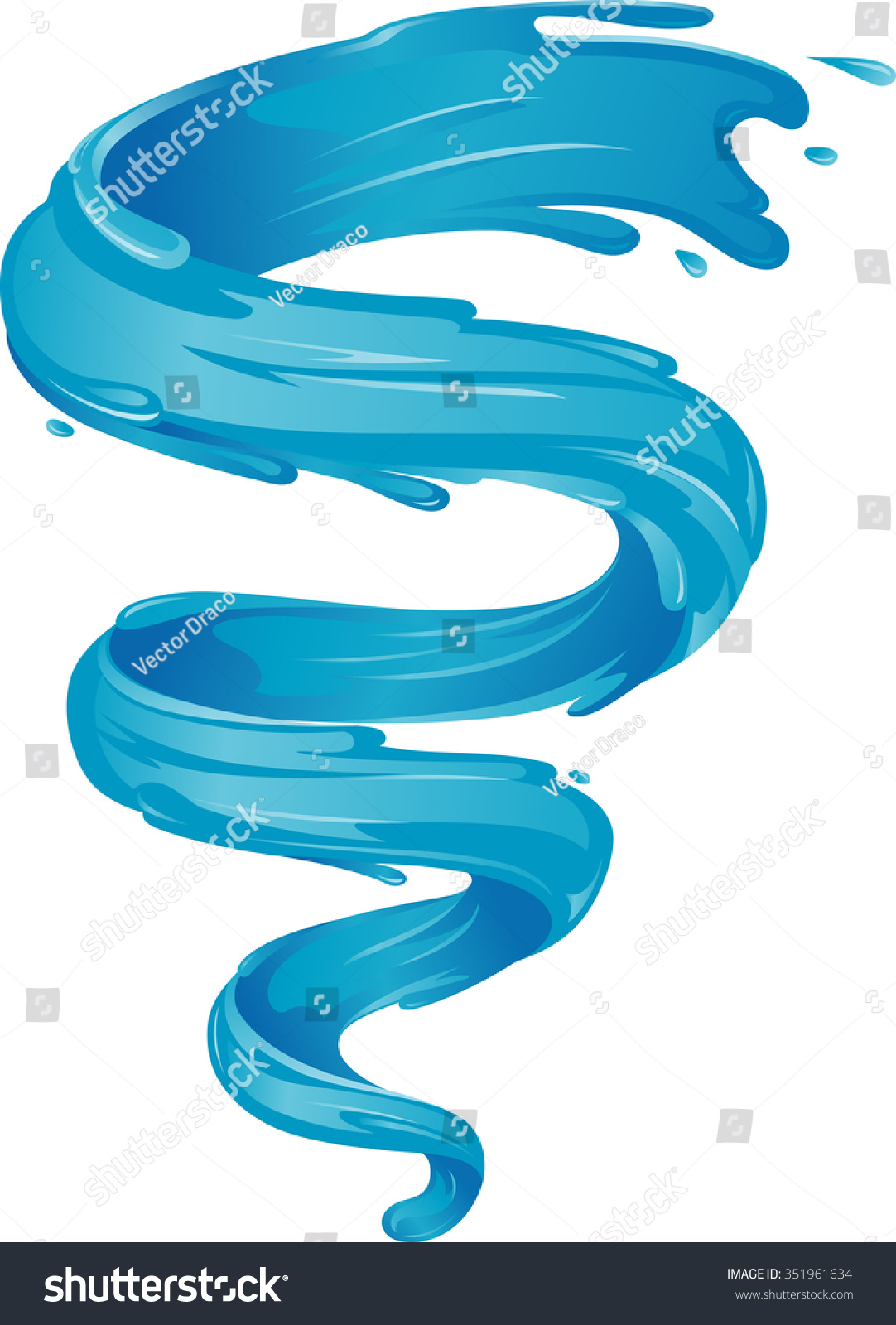 Water Spiral Form Dynamic Swirling Water Stock Vector 351961634 ...