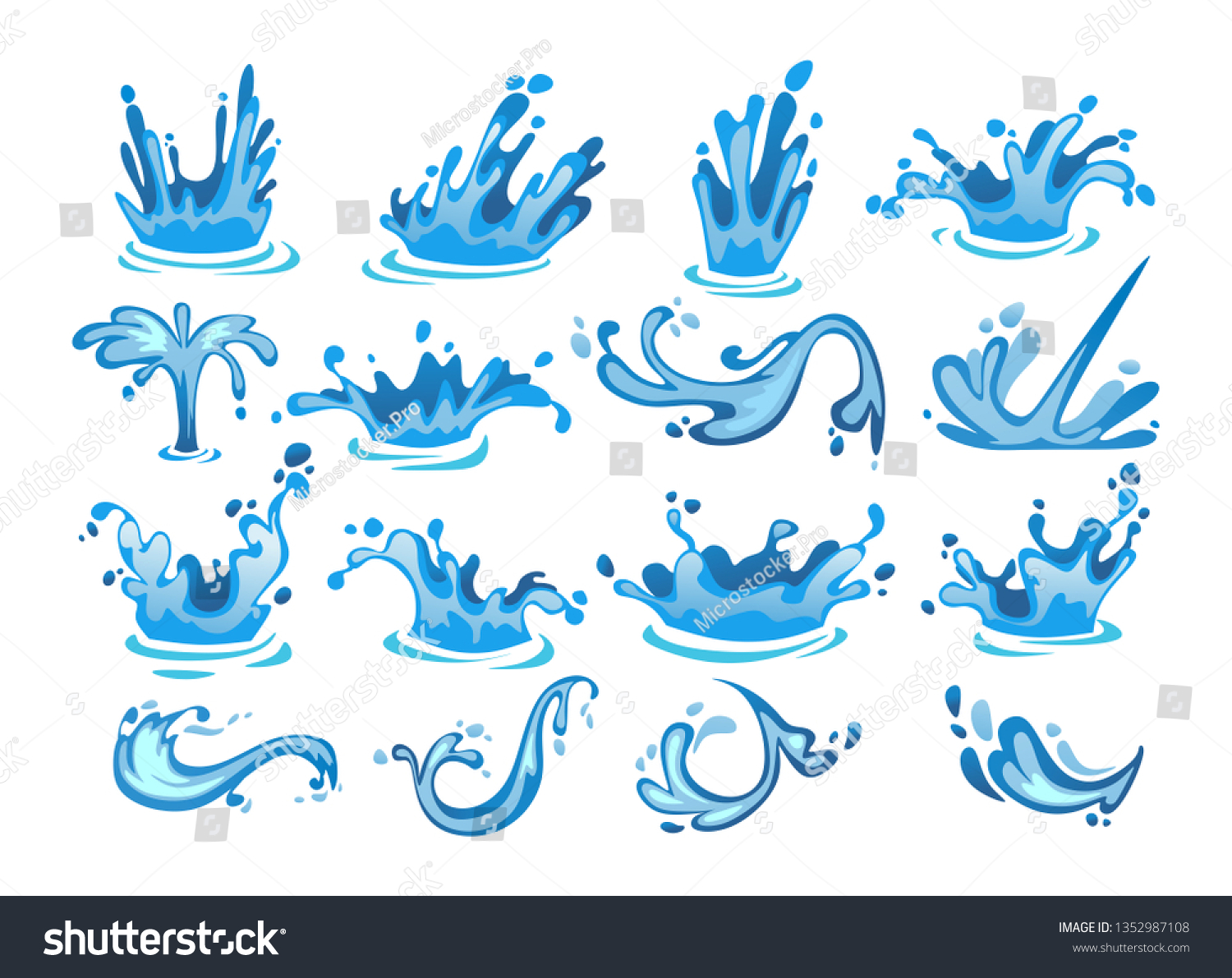 Water Splash Cartoon - Liliatxc