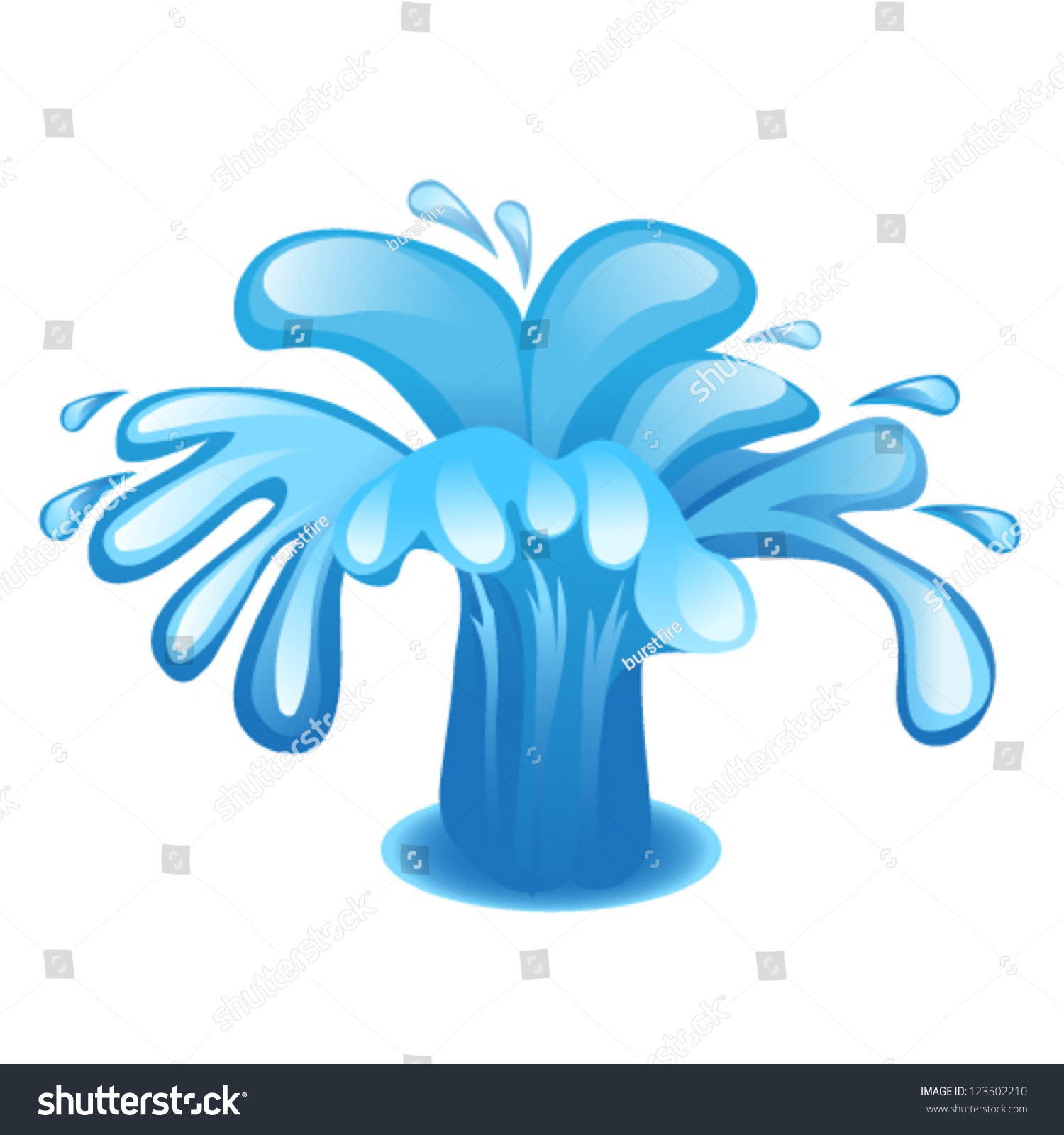 Water Spout Fountain Stock Vector 123502210 - Shutterstock