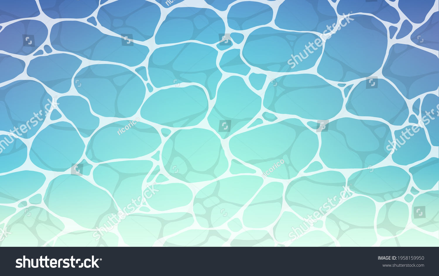 Water Surface Illustration Shimmering Ocean Pool Stock Vector (Royalty ...