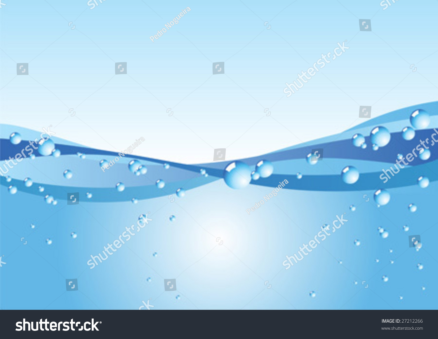 Water Surface Bubbles Blue Tones vector de stock libre de regalías Shutterstock