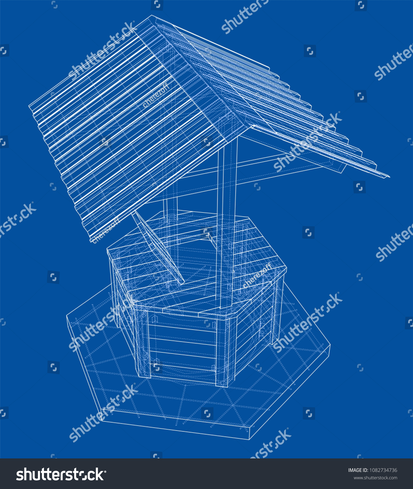 Water Well Project Vector Rendering 3d Stock Vector Royalty Free 1082734736 Shutterstock 9999