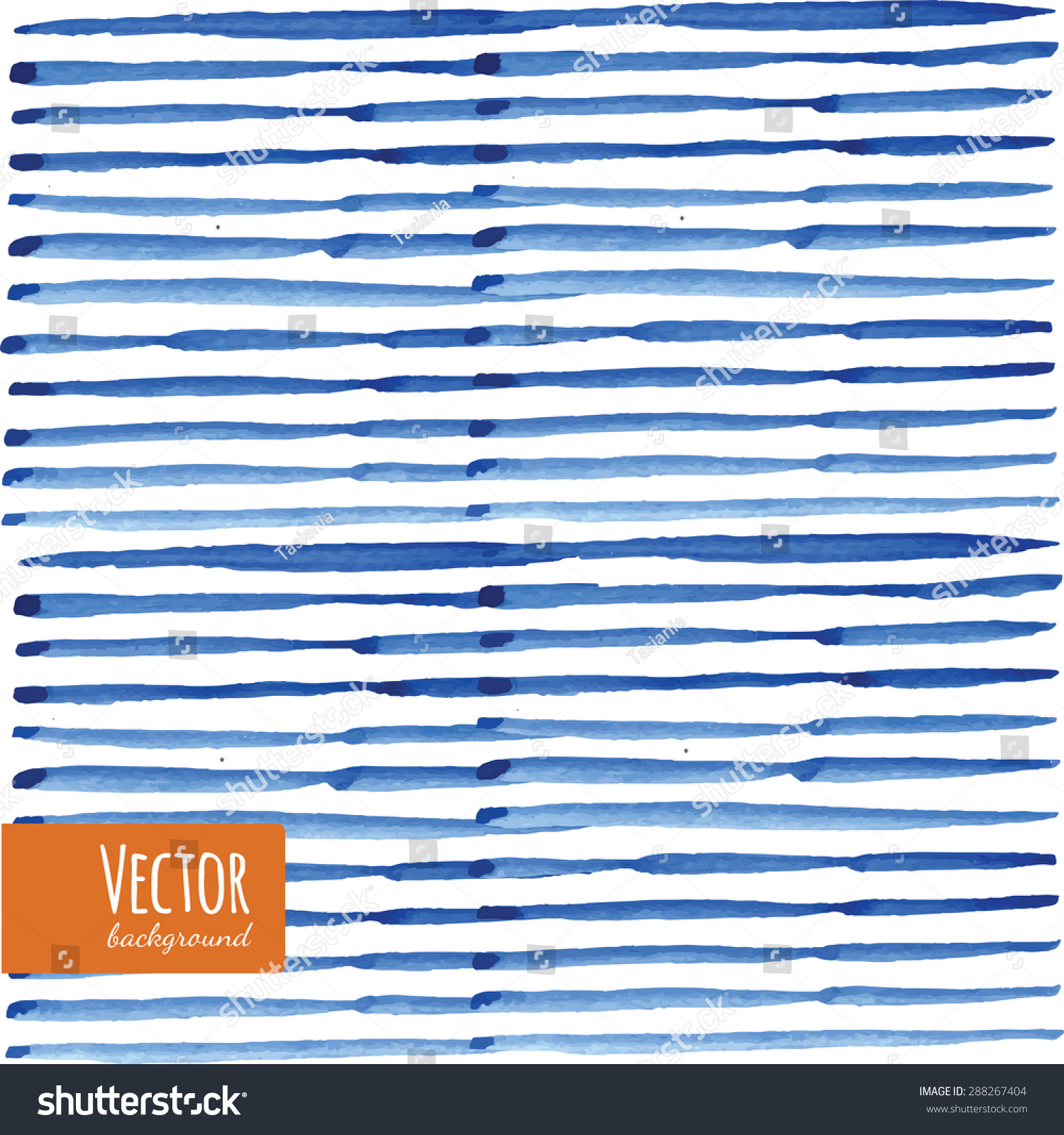 Watercolor Blue Strips Vector Stock Vector (Royalty Free) 288267404