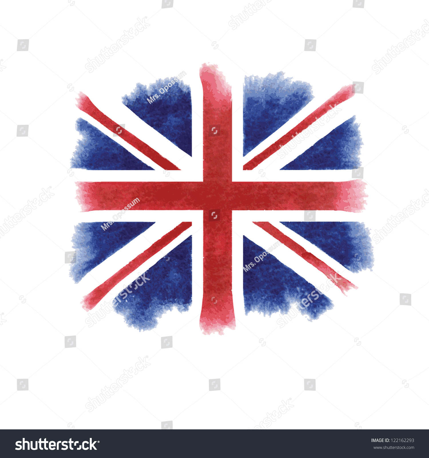 SVG of Watercolor British flag svg