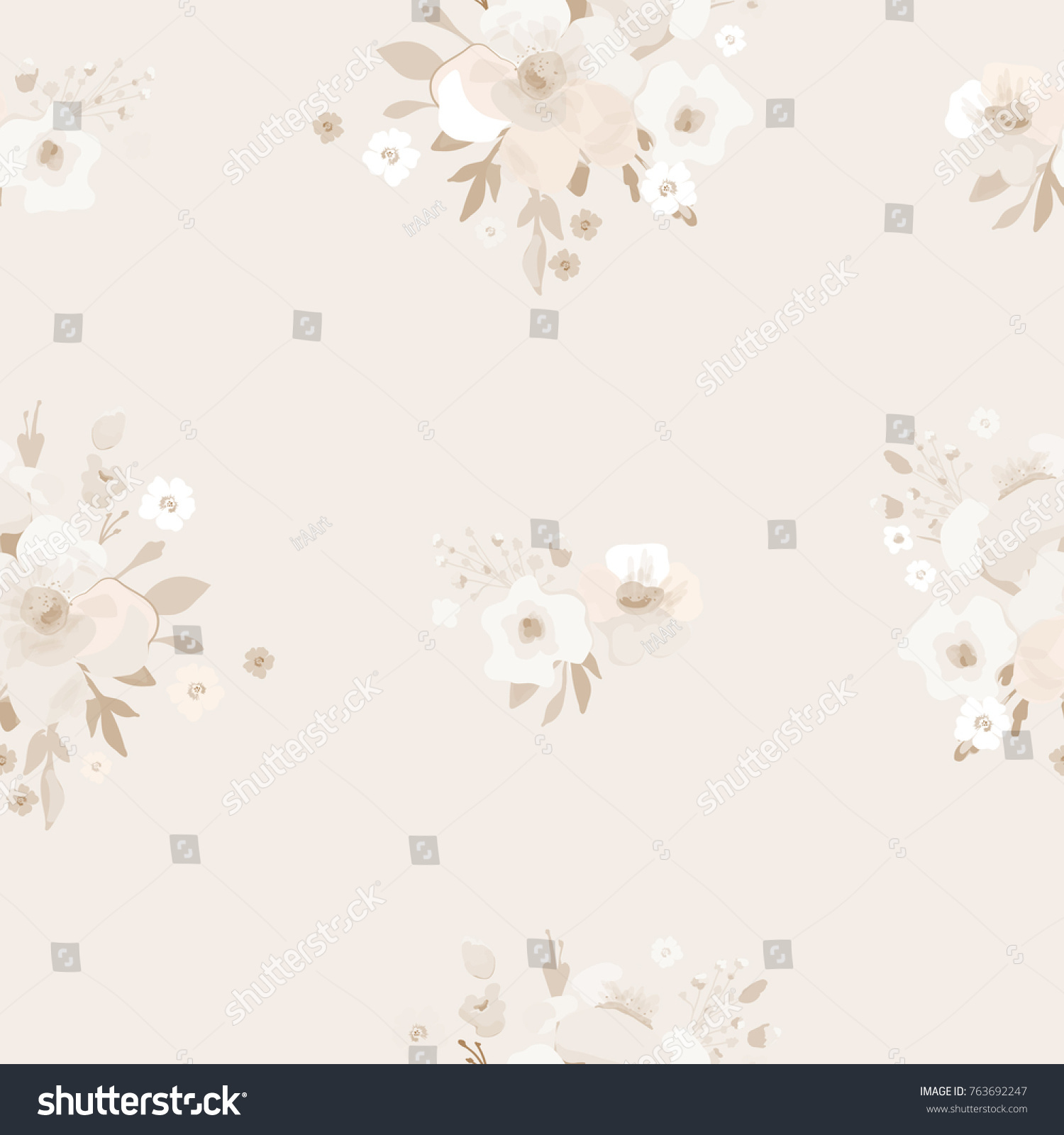 watercolor floral pattern cute flowers background stock vector watercolor flower paper