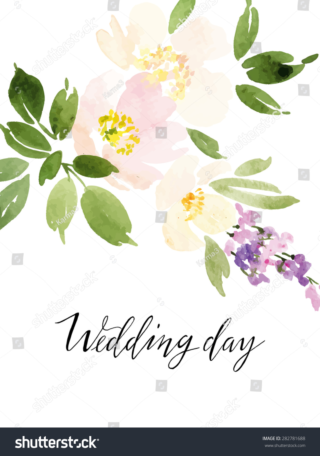 Watercolor Greeting Card Flowers Handmade Congratulations ...