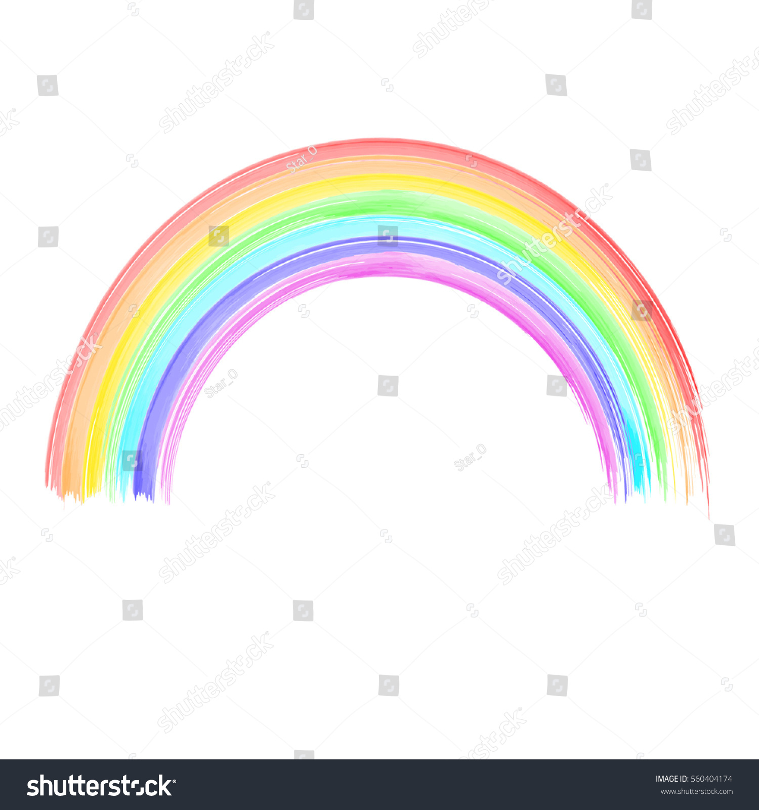 Download Watercolor Rainbow On White Background Watercolor Stock Vector 560404174 - Shutterstock