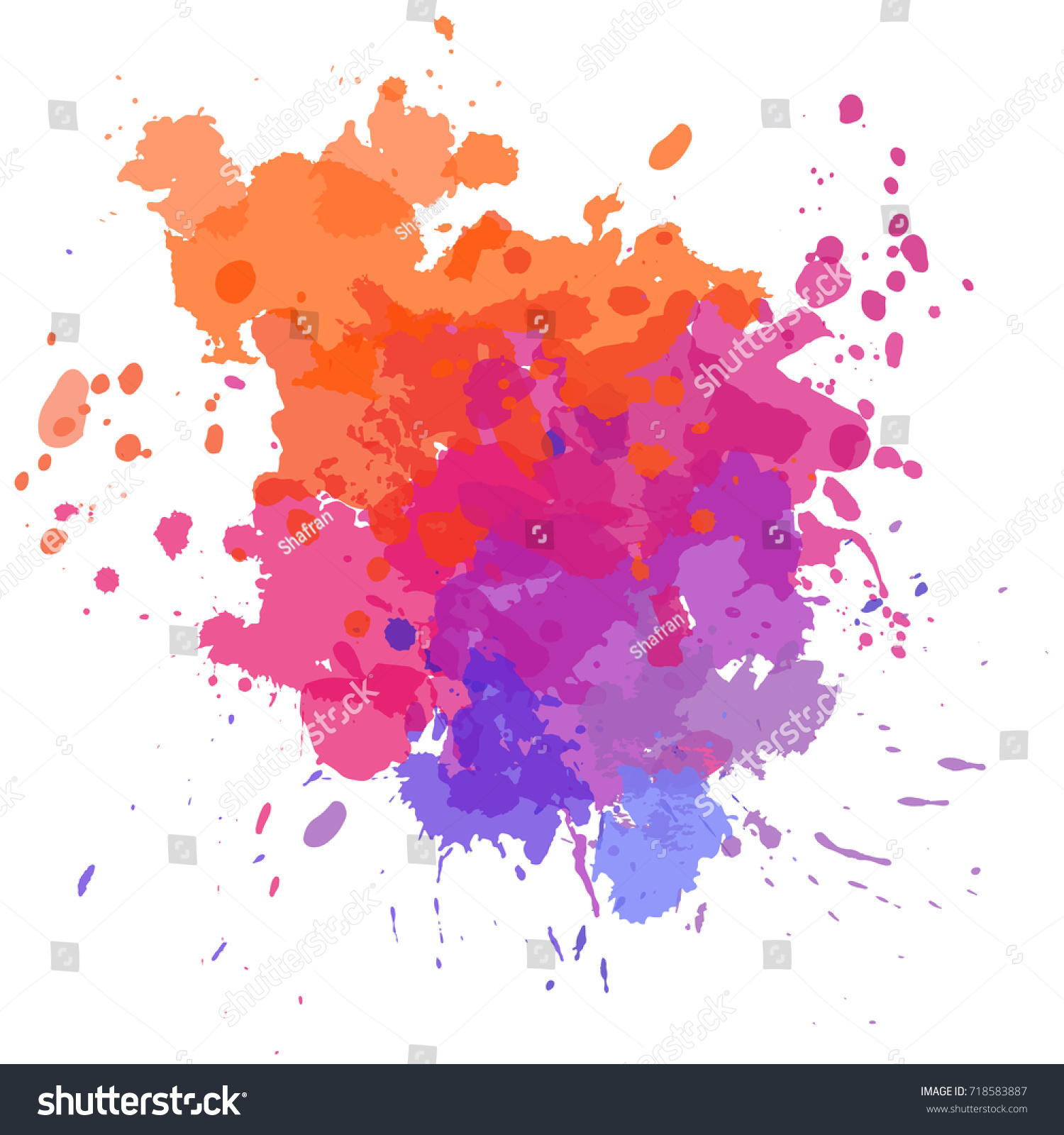 Watercolor Rainbow Spot Vector Artistic Illustration Stock Vector