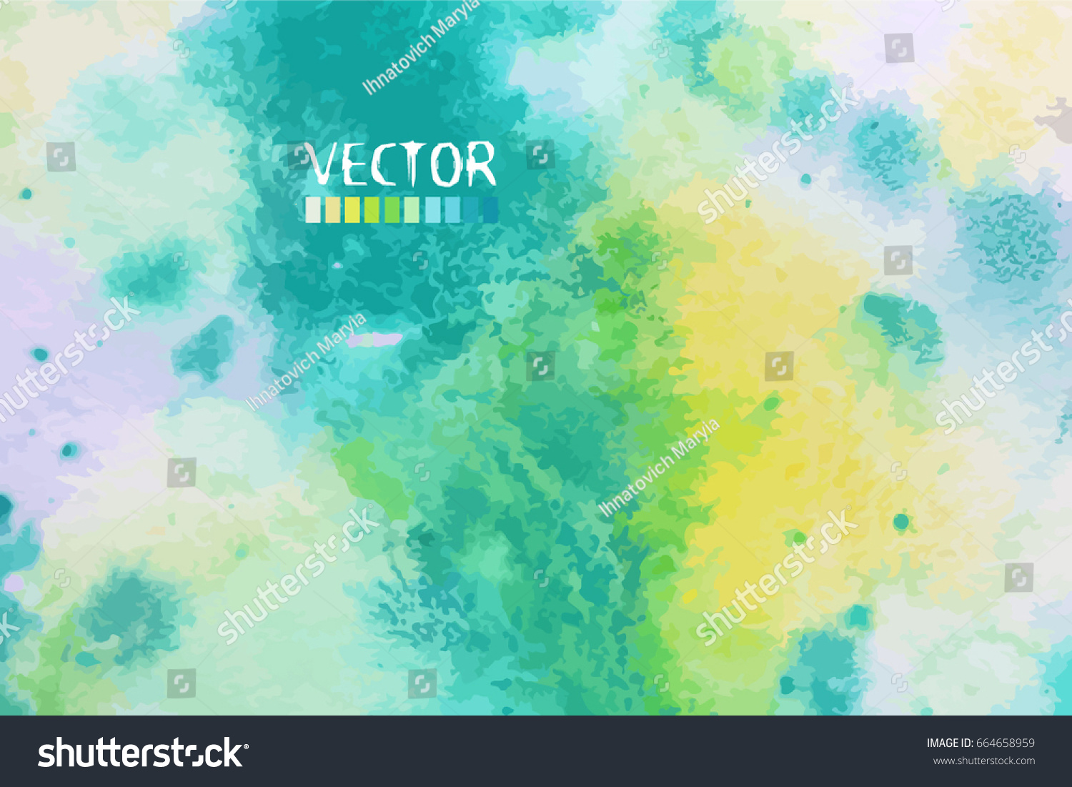 Watercolor Sky Background Vector Stock Vector (Royalty Free) 664658959