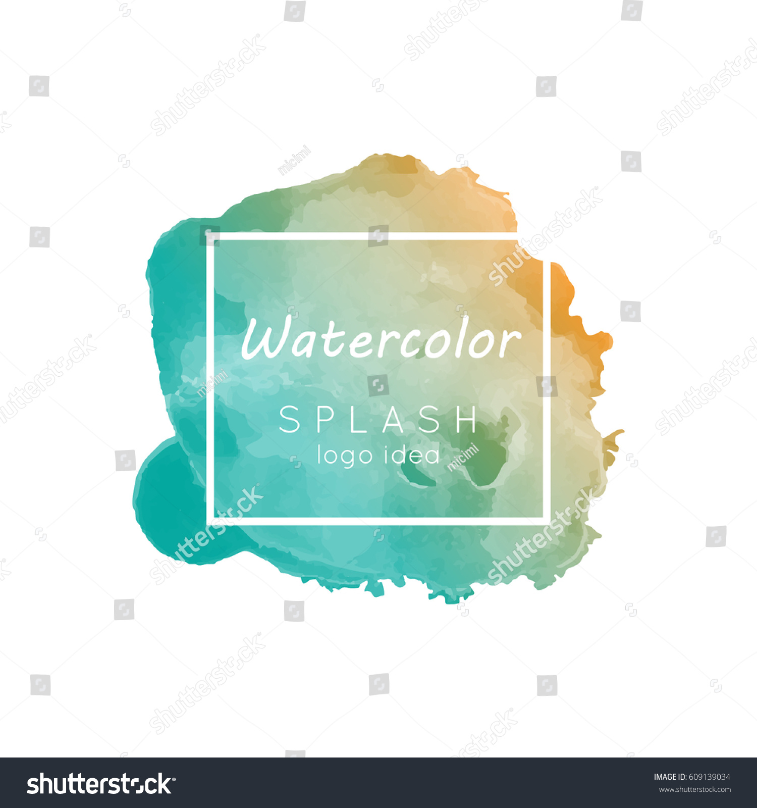 Watercolor Splash Logo Idea Stock Vector (Royalty Free) 609139034 ...