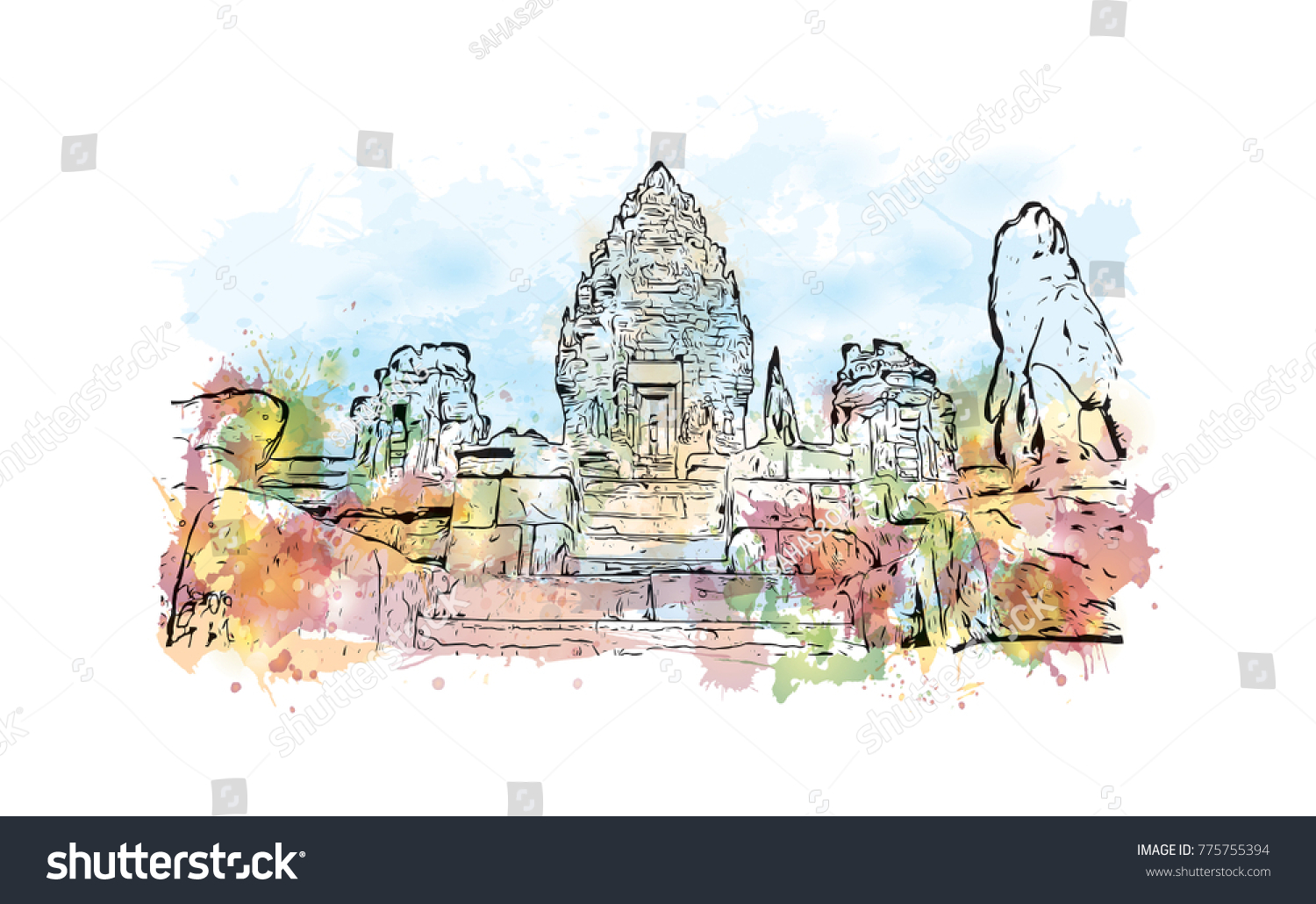 Featured image of post Angkor Wat Drawing Color Angkor wat in cambodia is defitnely a beautiful place