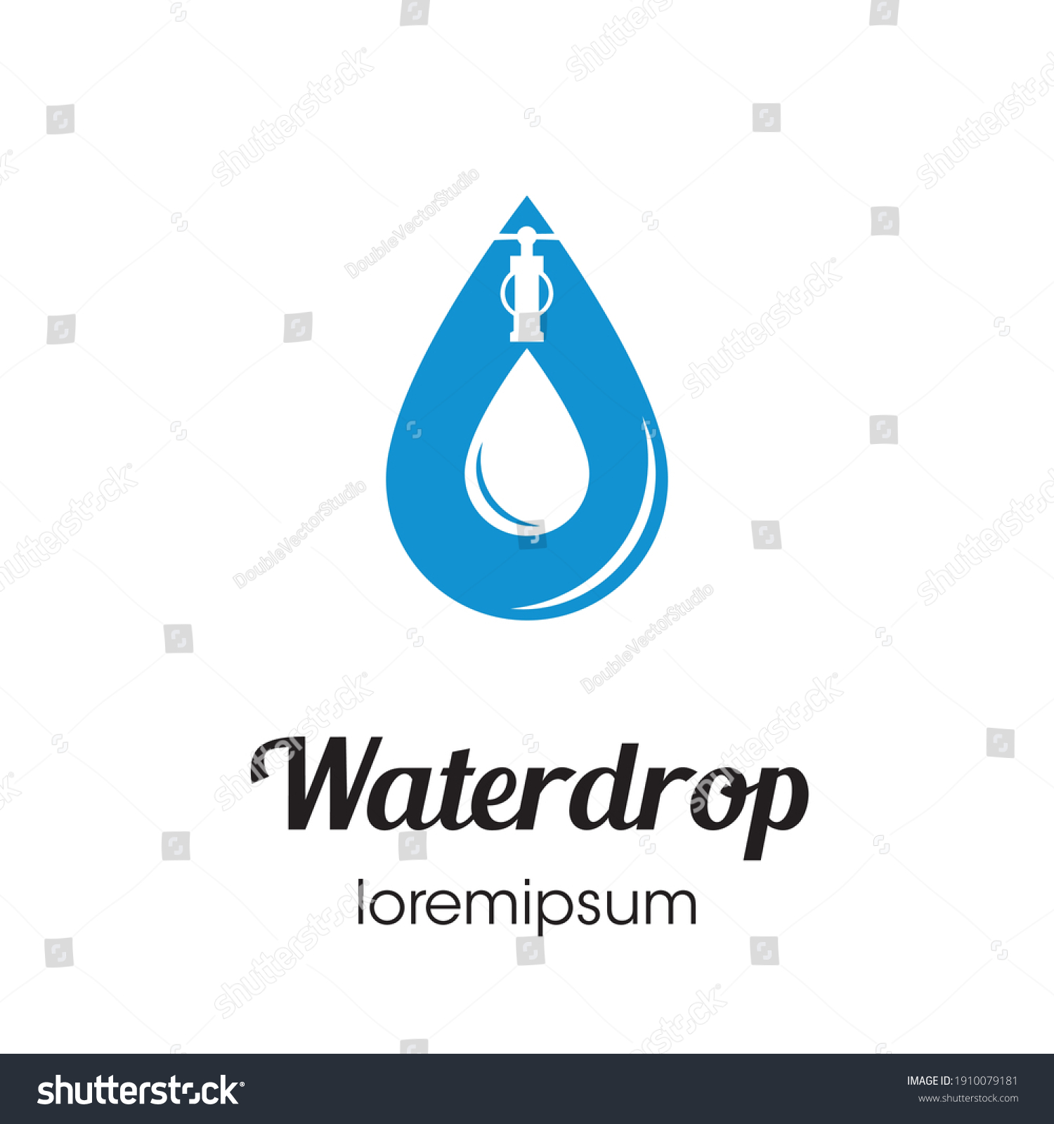 Waterdrop Logo Symbol Template Design Stock Vector (Royalty Free ...