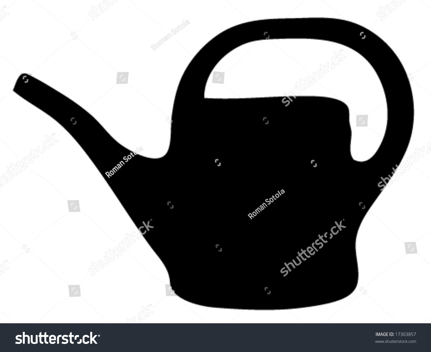 Watering Can Silhouette Stock Vector Illustration 17303857 : Shutterstock